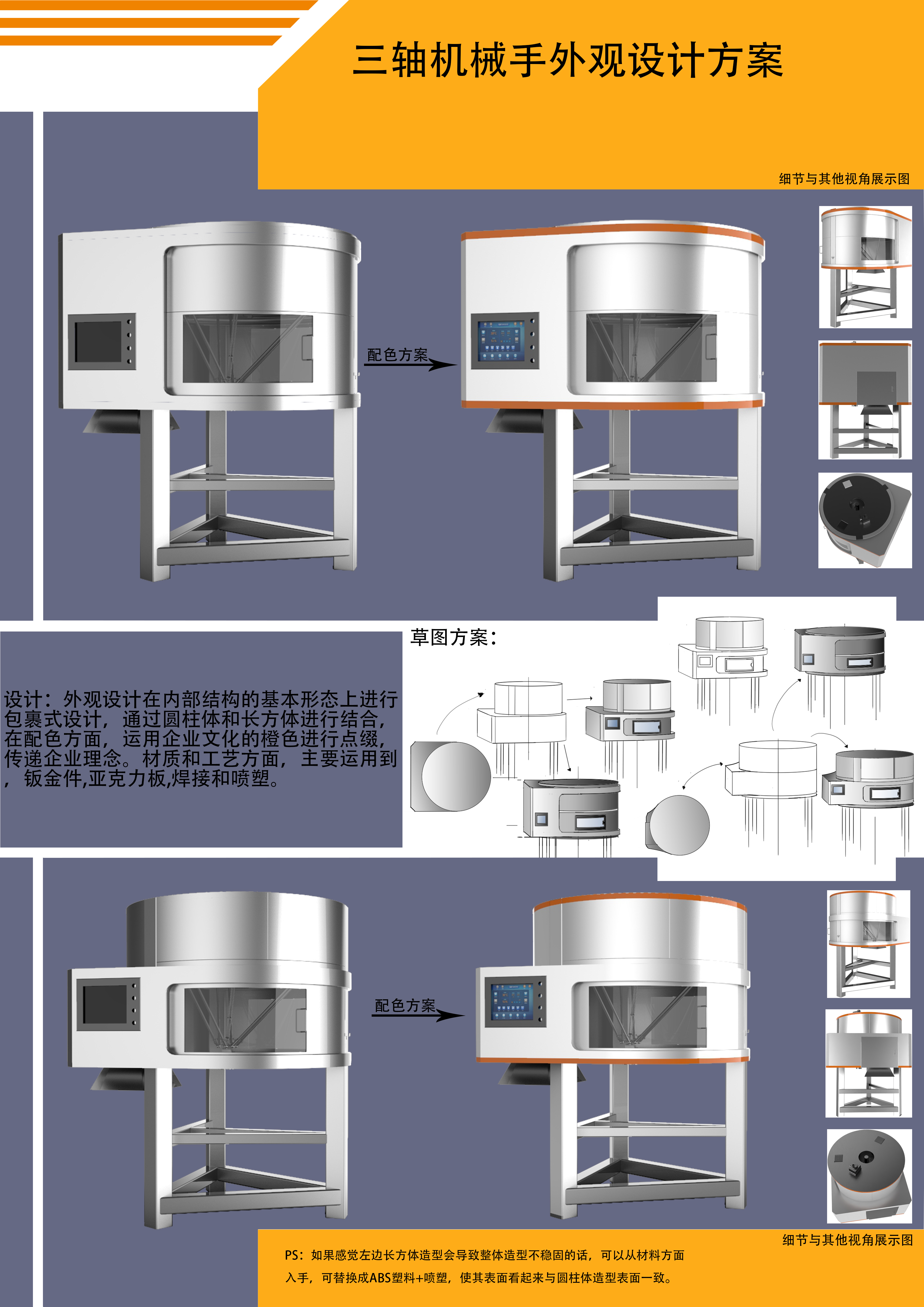 Appearance packaging combined with internal structure，
