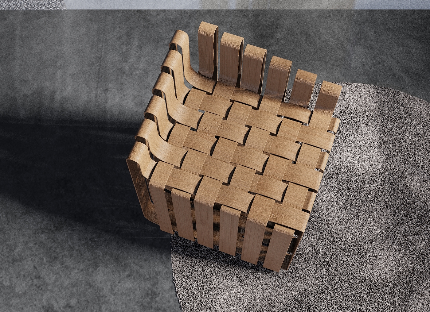 Chair, bamboo，