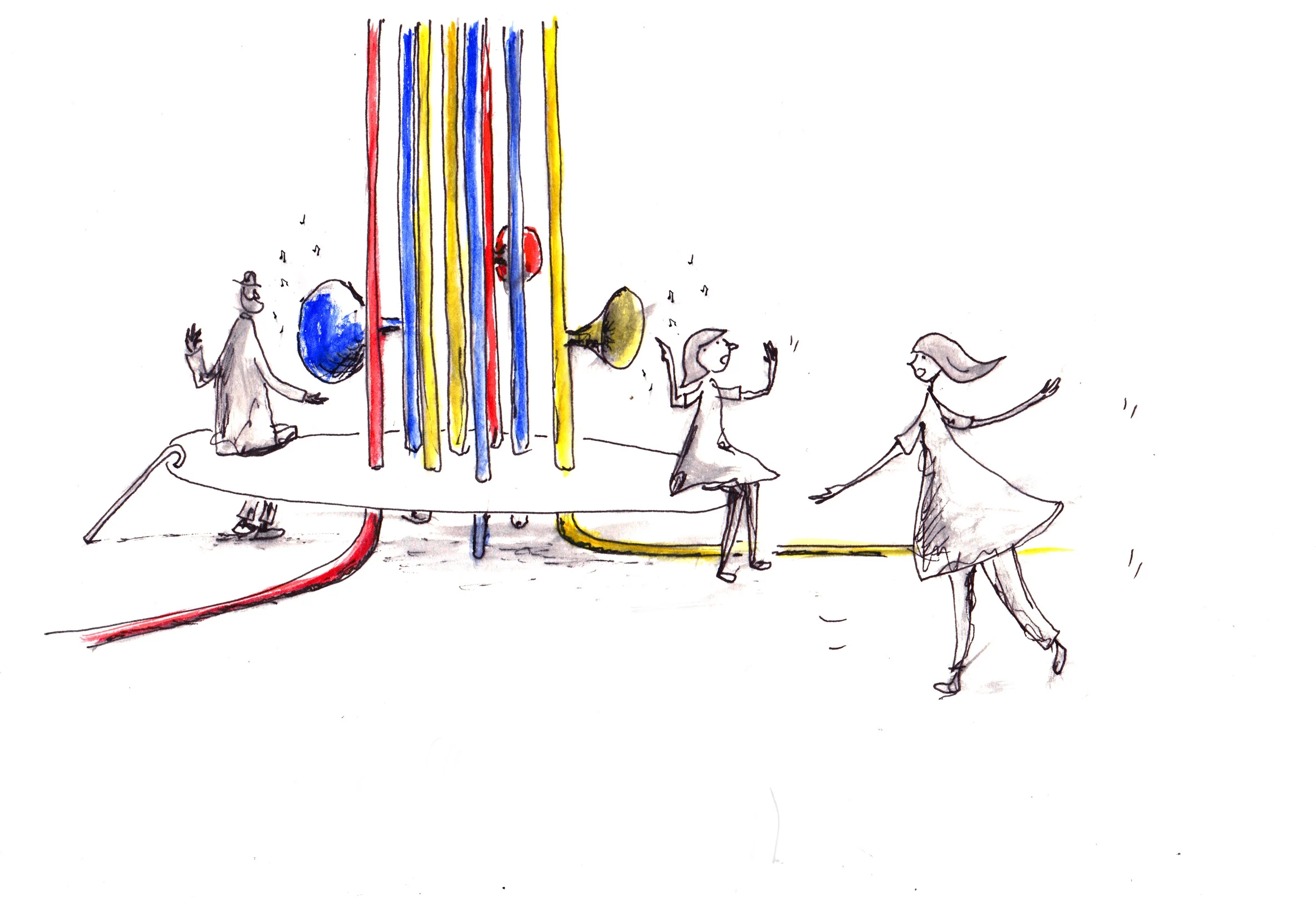 flower，horn，colour，communal facilities，