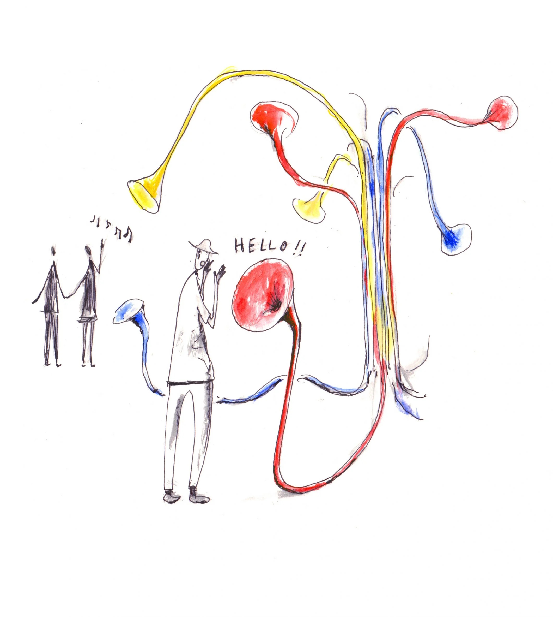 flower，horn，colour，communal facilities，