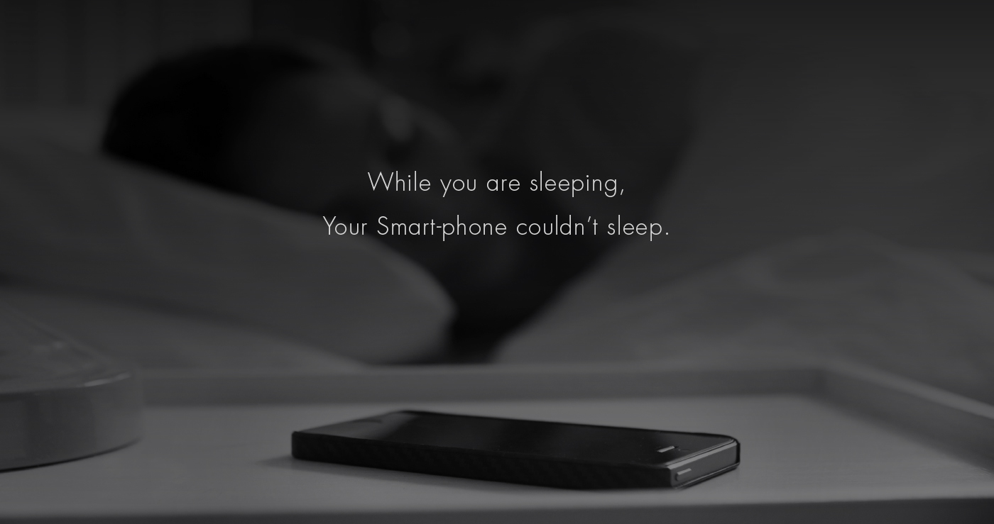 Smart wireless phone charger，application program，app，Sleep mode，doze，black，