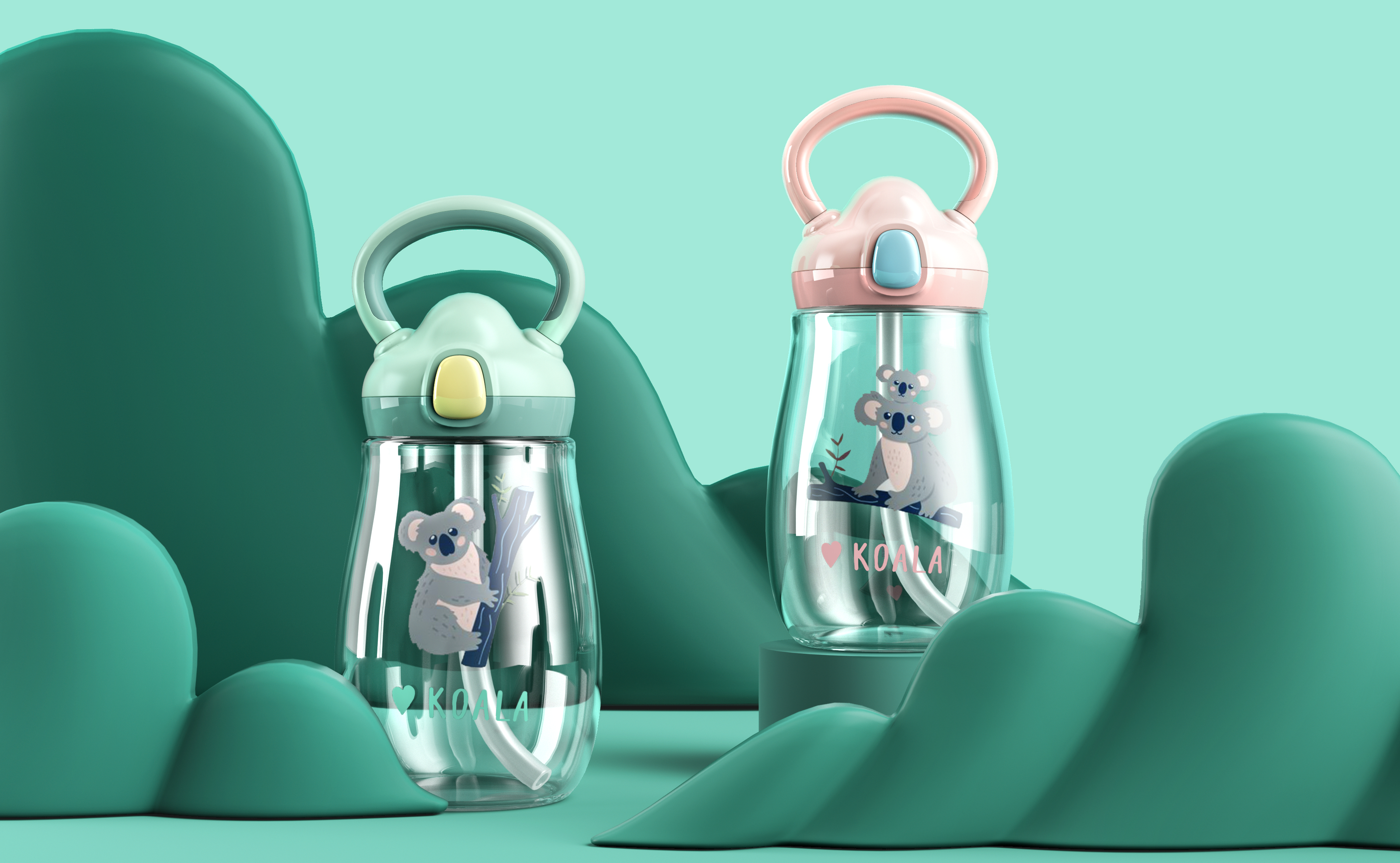 Grey design，Children kettle，Child mother and baby，