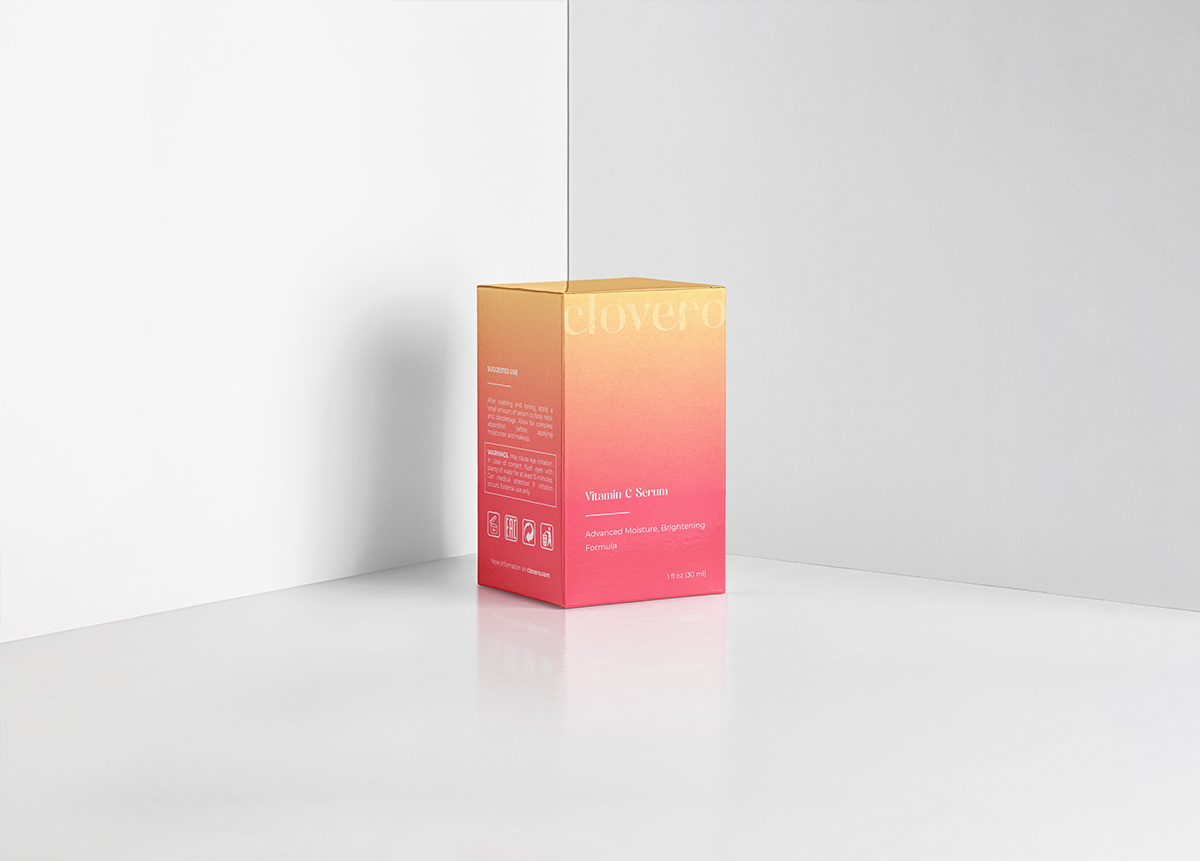 CLOVERO，packing design，Cosmetic packaging，