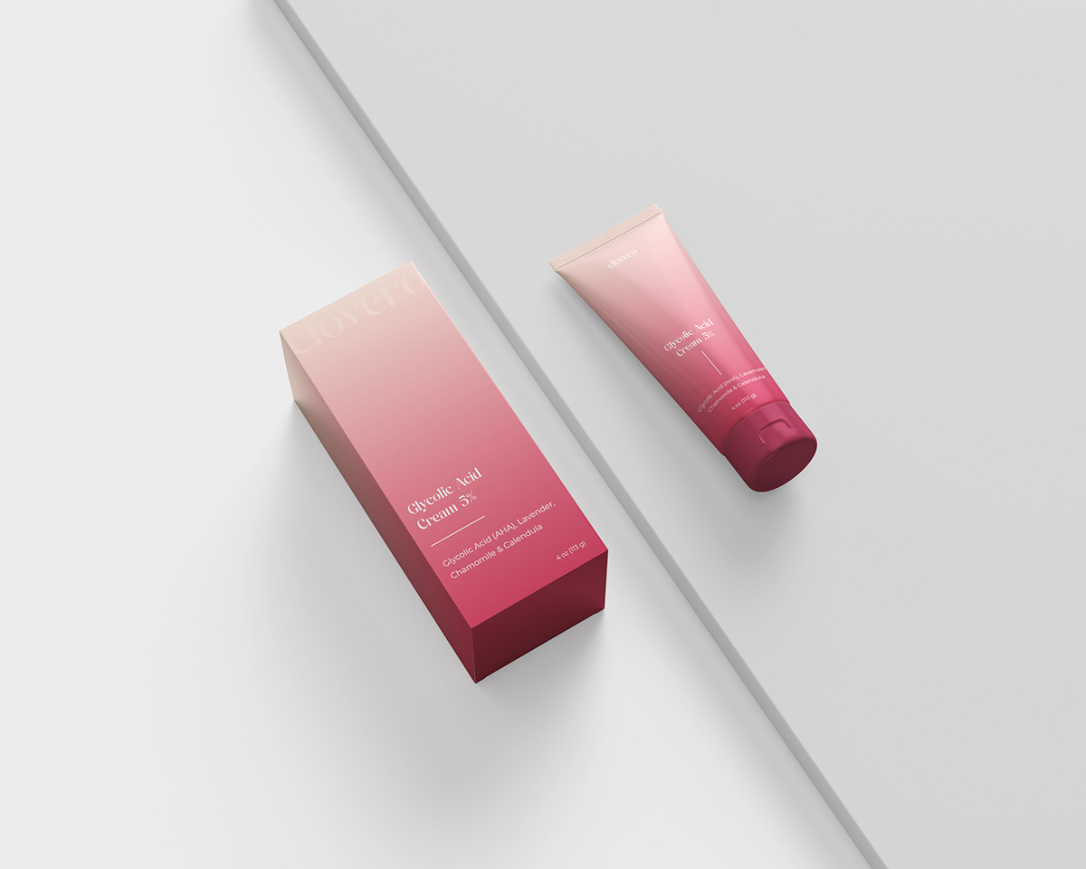 CLOVERO，packing design，Cosmetic packaging，