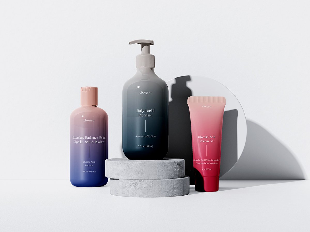 CLOVERO，packing design，Cosmetic packaging，