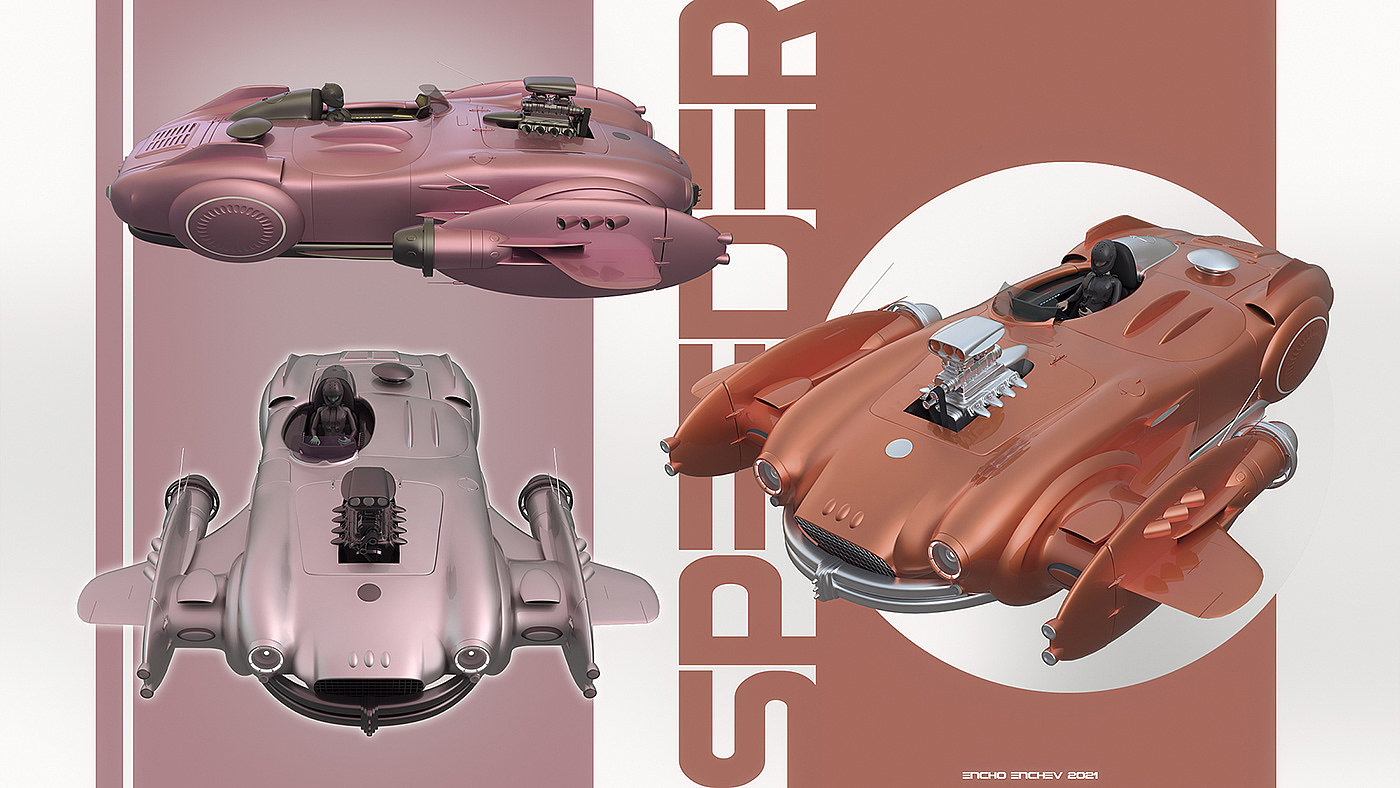 Retro Speeder，概念设计，飞船设计，