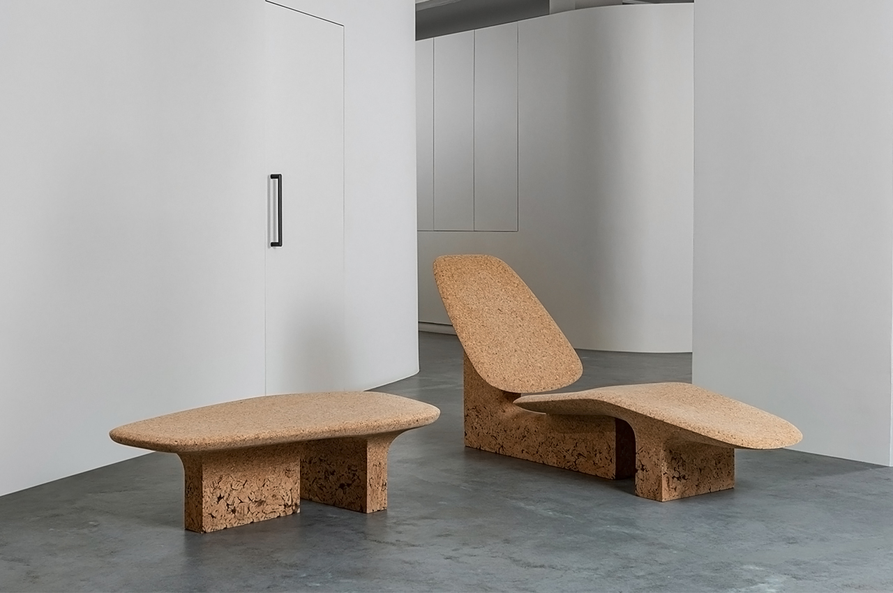burnt cork 软木制成的可持续家具系列