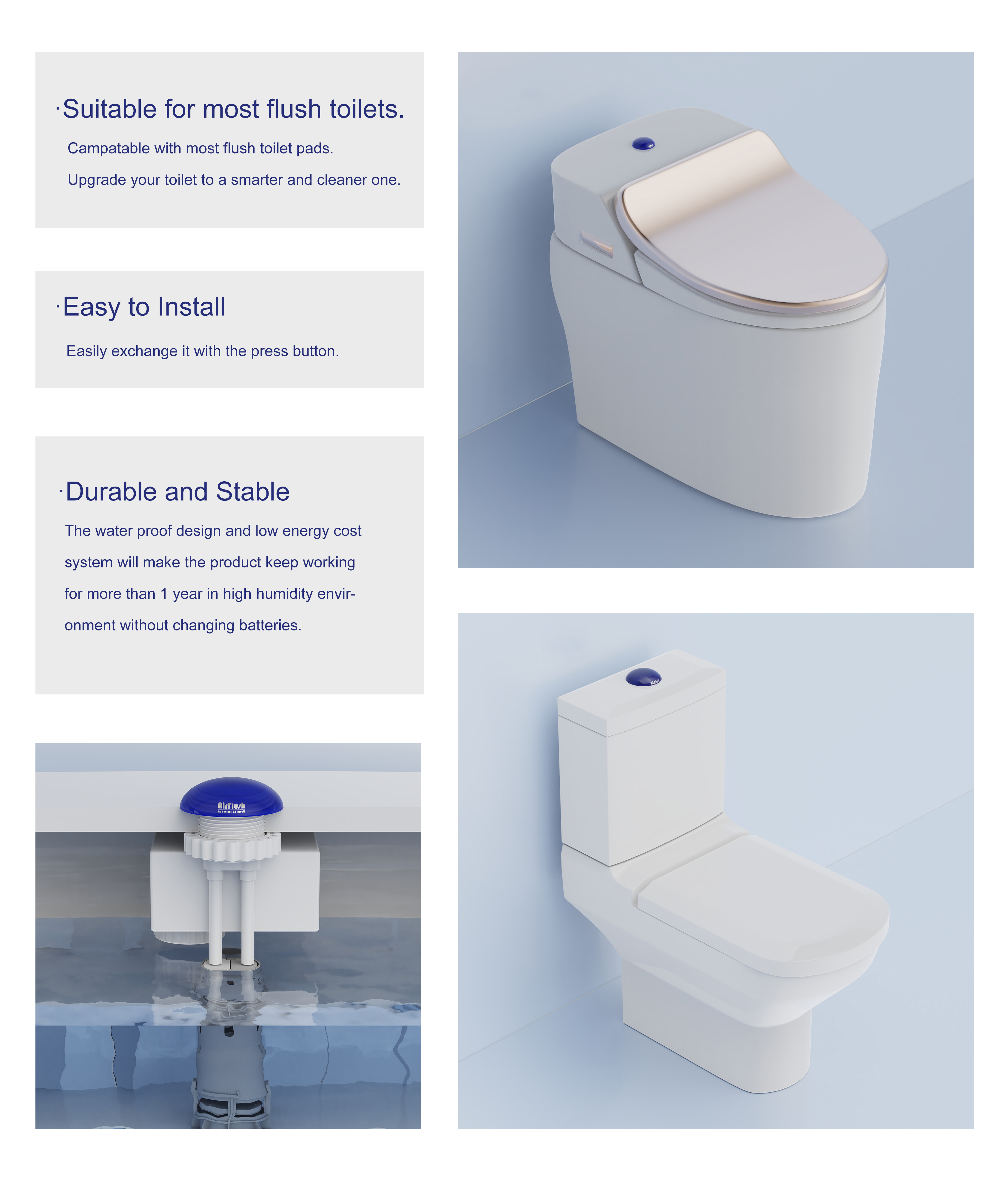 Intelligent, bathroom, infrared, contact free, prevent cross infection，Contact free infrared toilet intelligent drain，