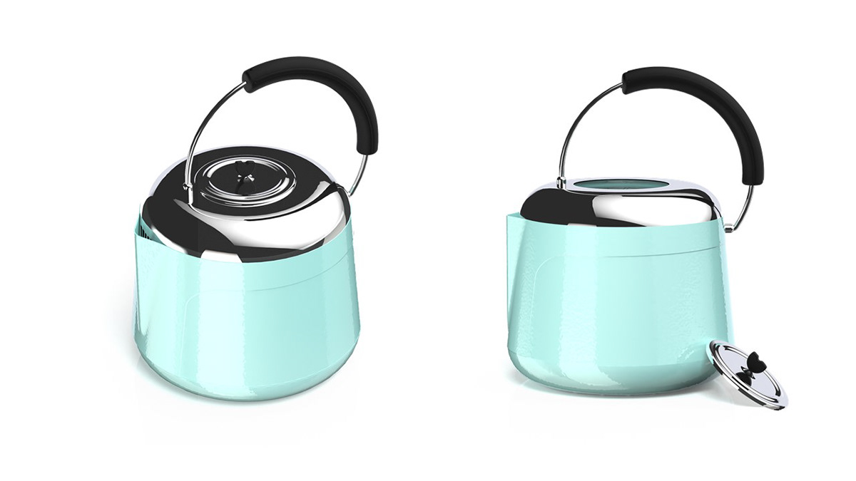 pot，blue，Metal，