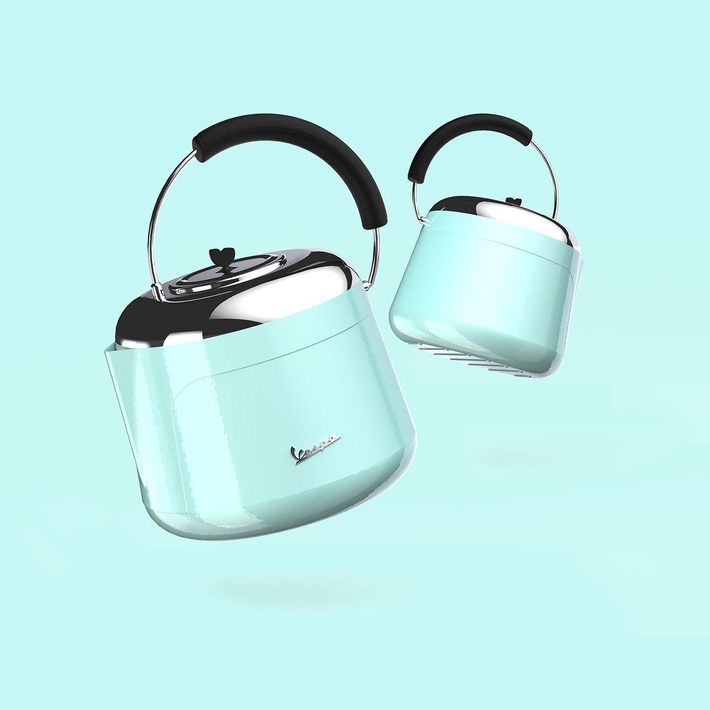 pot，blue，Metal，