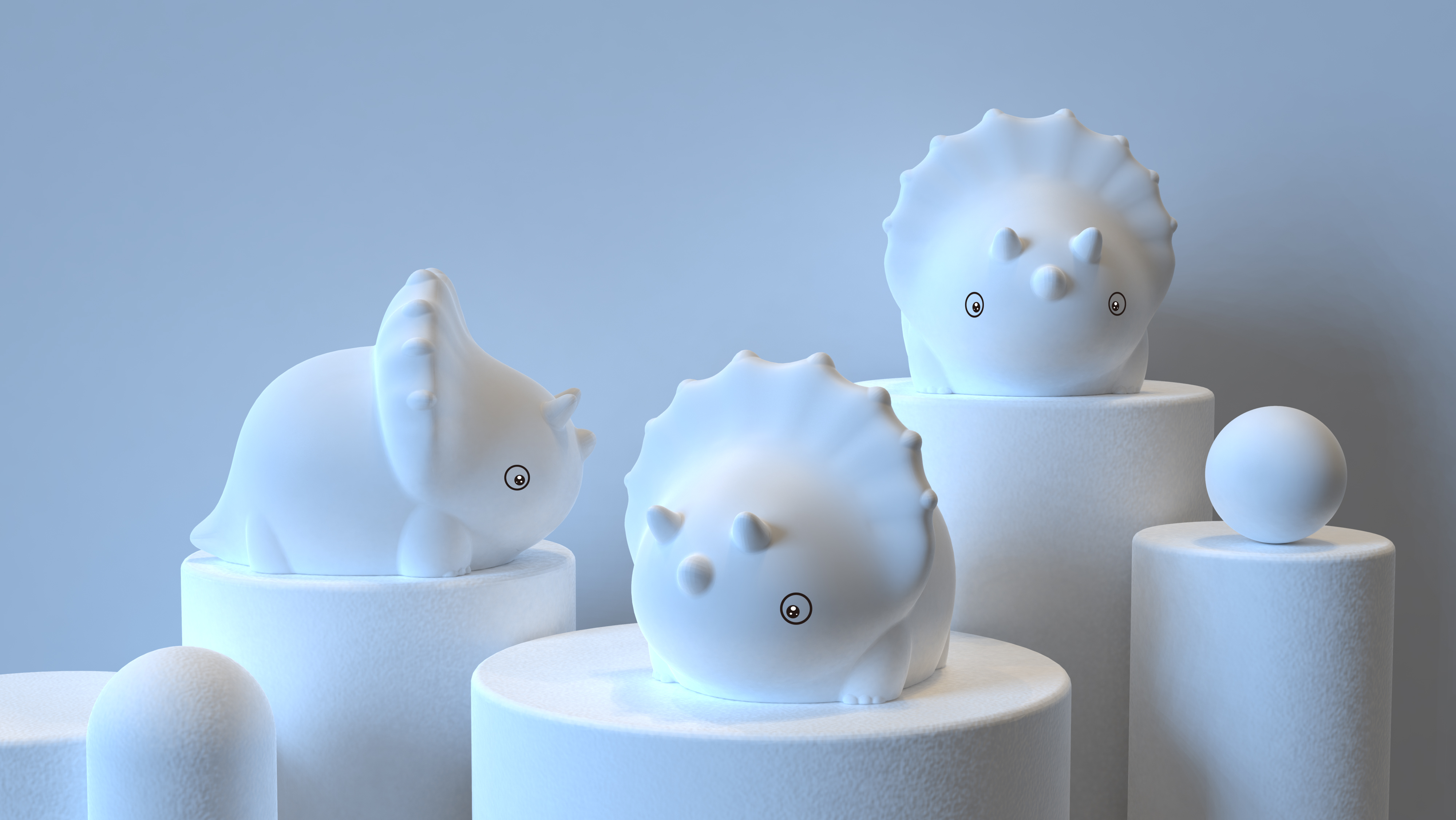 Adorable Triceratops, give you loving companionship!，