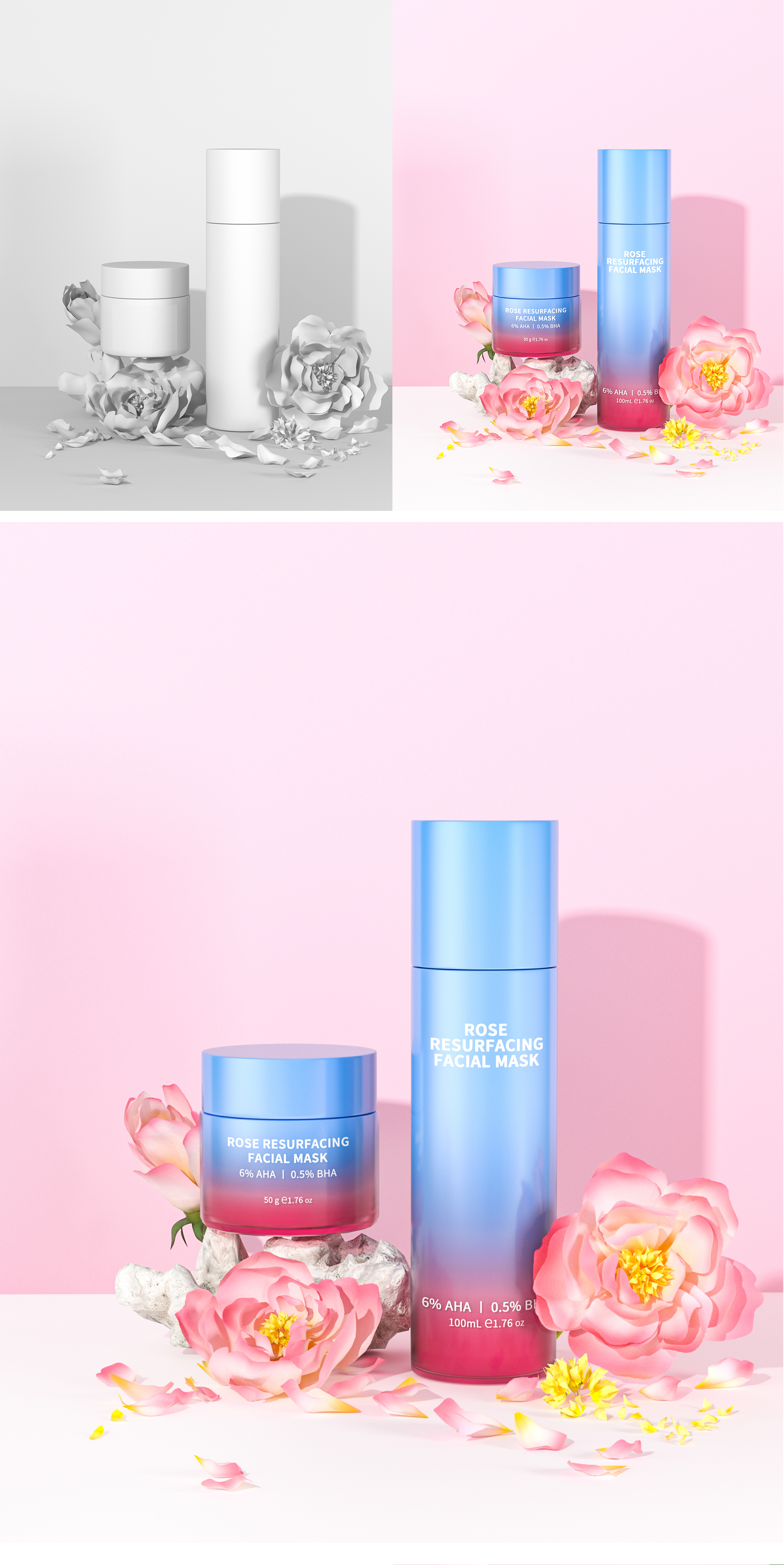 Beauty makeup，Modeling and rendering，Product modeling and rendering，c4d，oc，