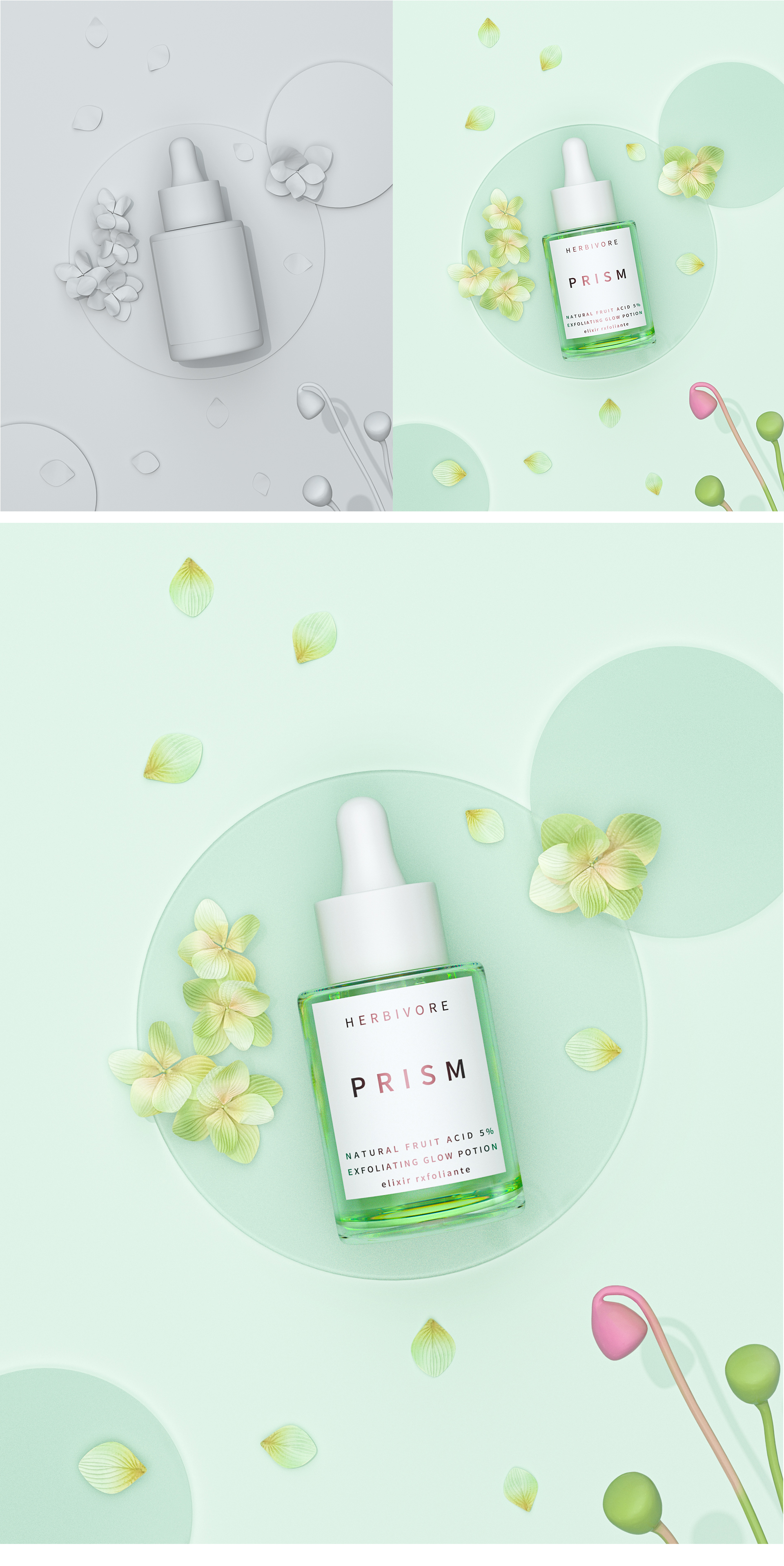 Beauty makeup，Modeling and rendering，Product modeling and rendering，c4d，oc，