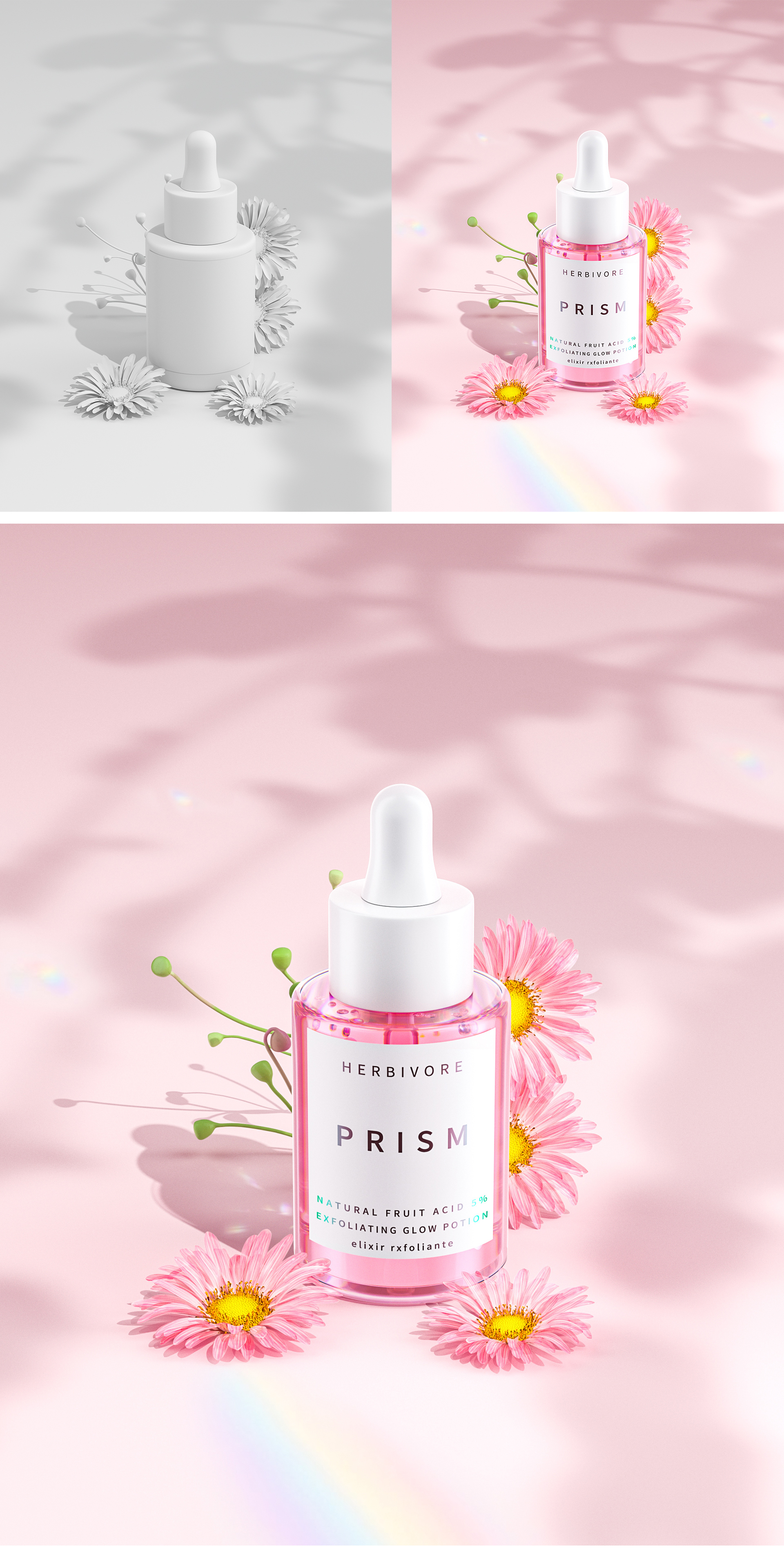 Beauty makeup，Modeling and rendering，Product modeling and rendering，c4d，oc，