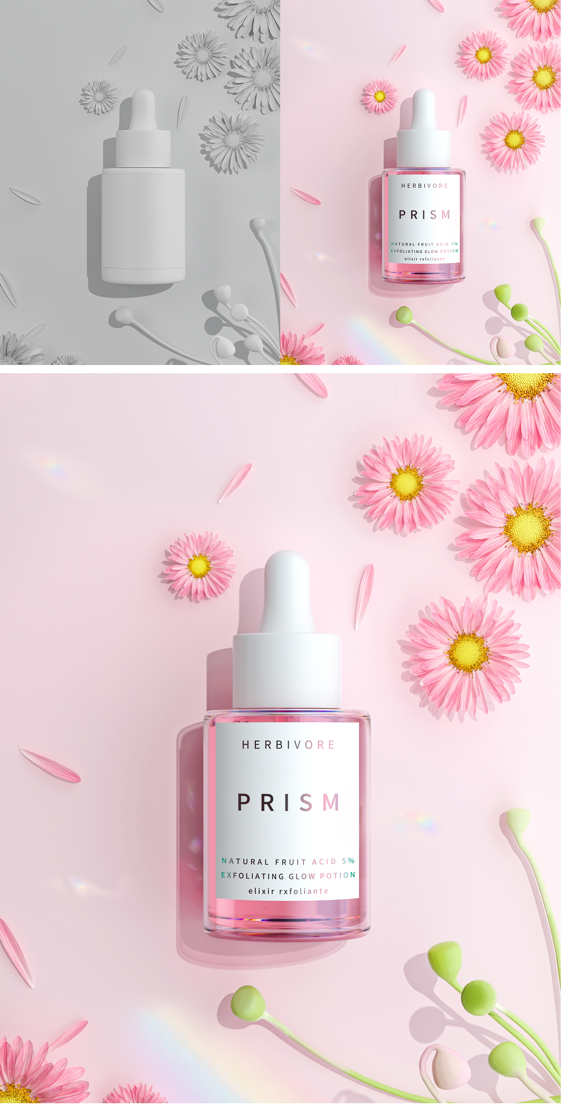 Beauty makeup，Modeling and rendering，Product modeling and rendering，c4d，oc，