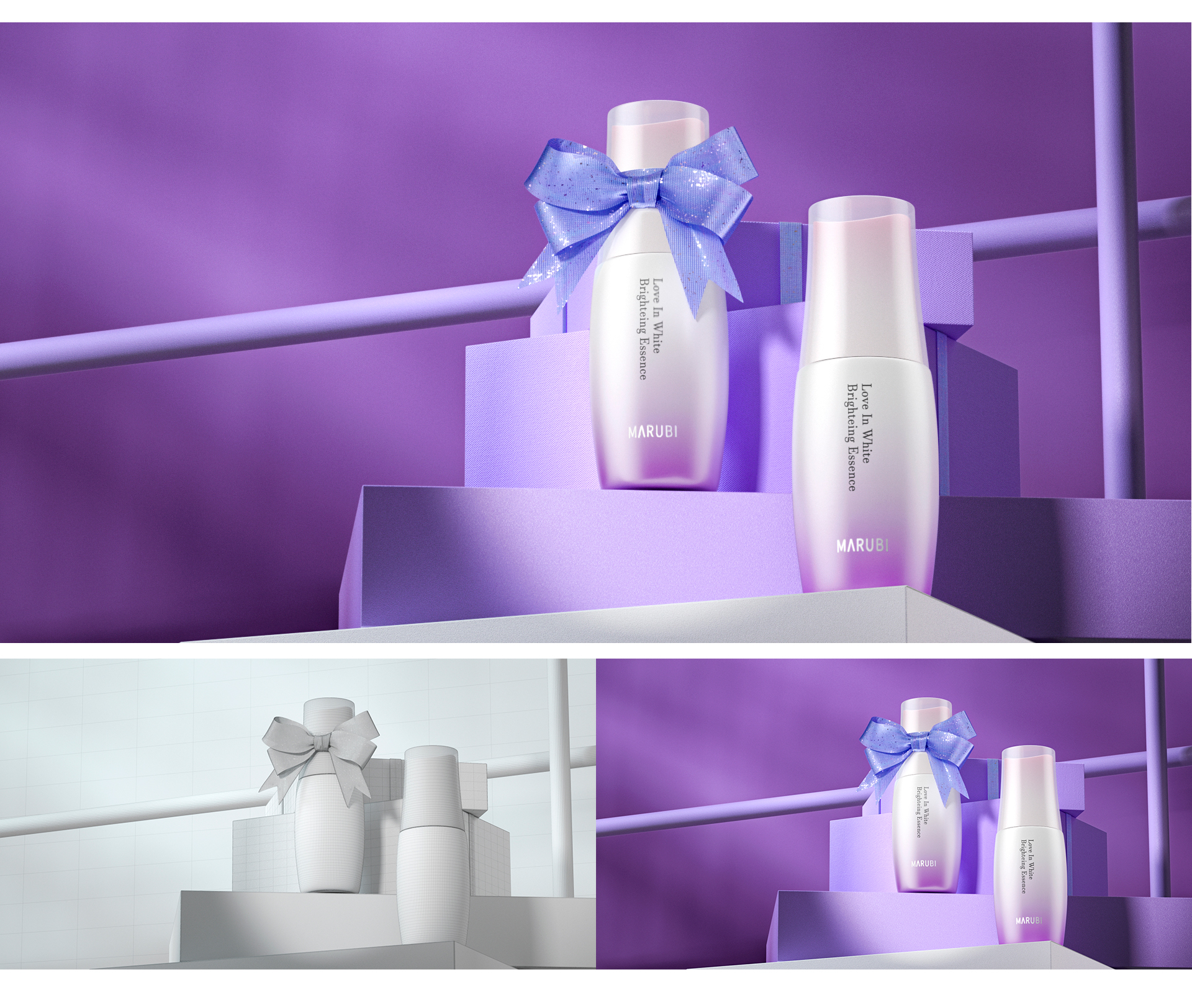 Beauty makeup，Modeling and rendering，Product modeling and rendering，c4d，oc，