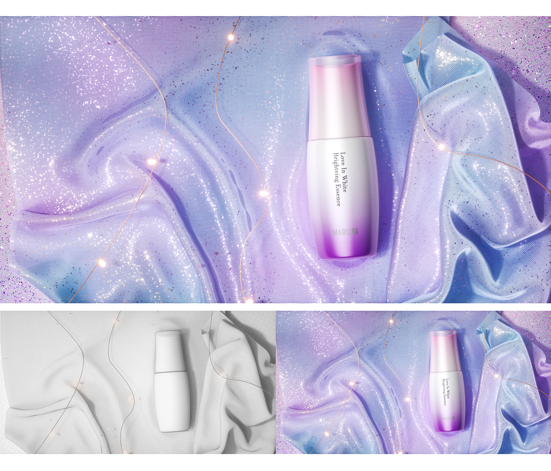 Beauty makeup，Modeling and rendering，Product modeling and rendering，c4d，oc，