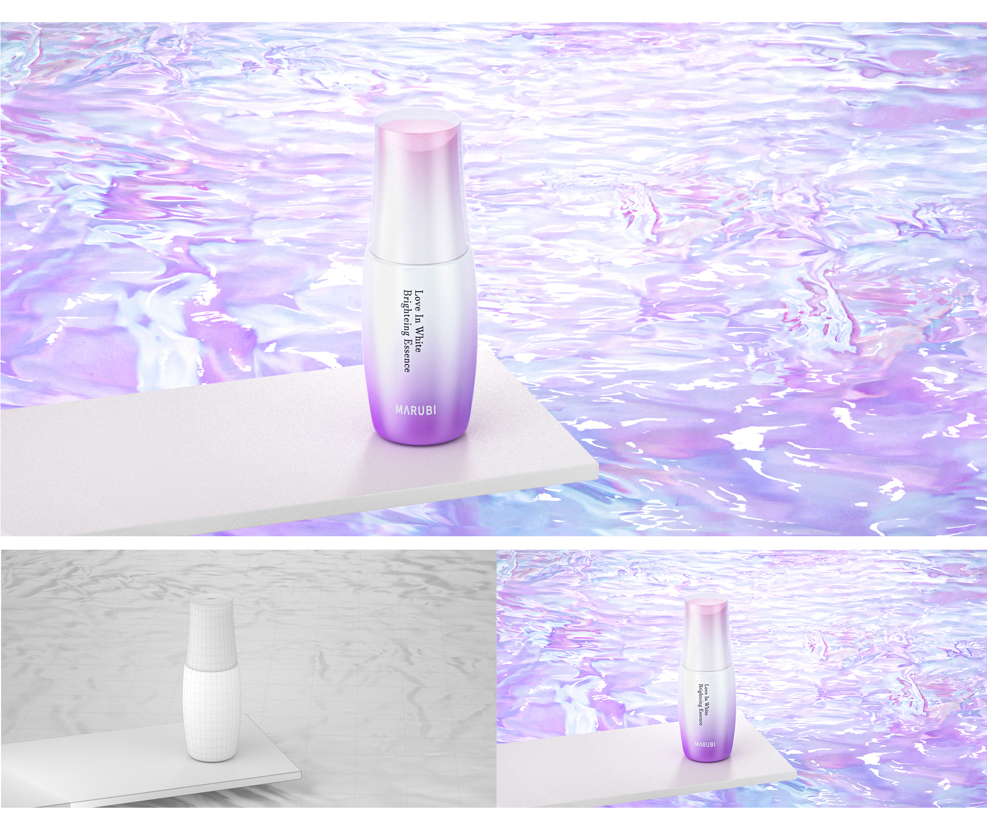 Beauty makeup，Modeling and rendering，Product modeling and rendering，c4d，oc，