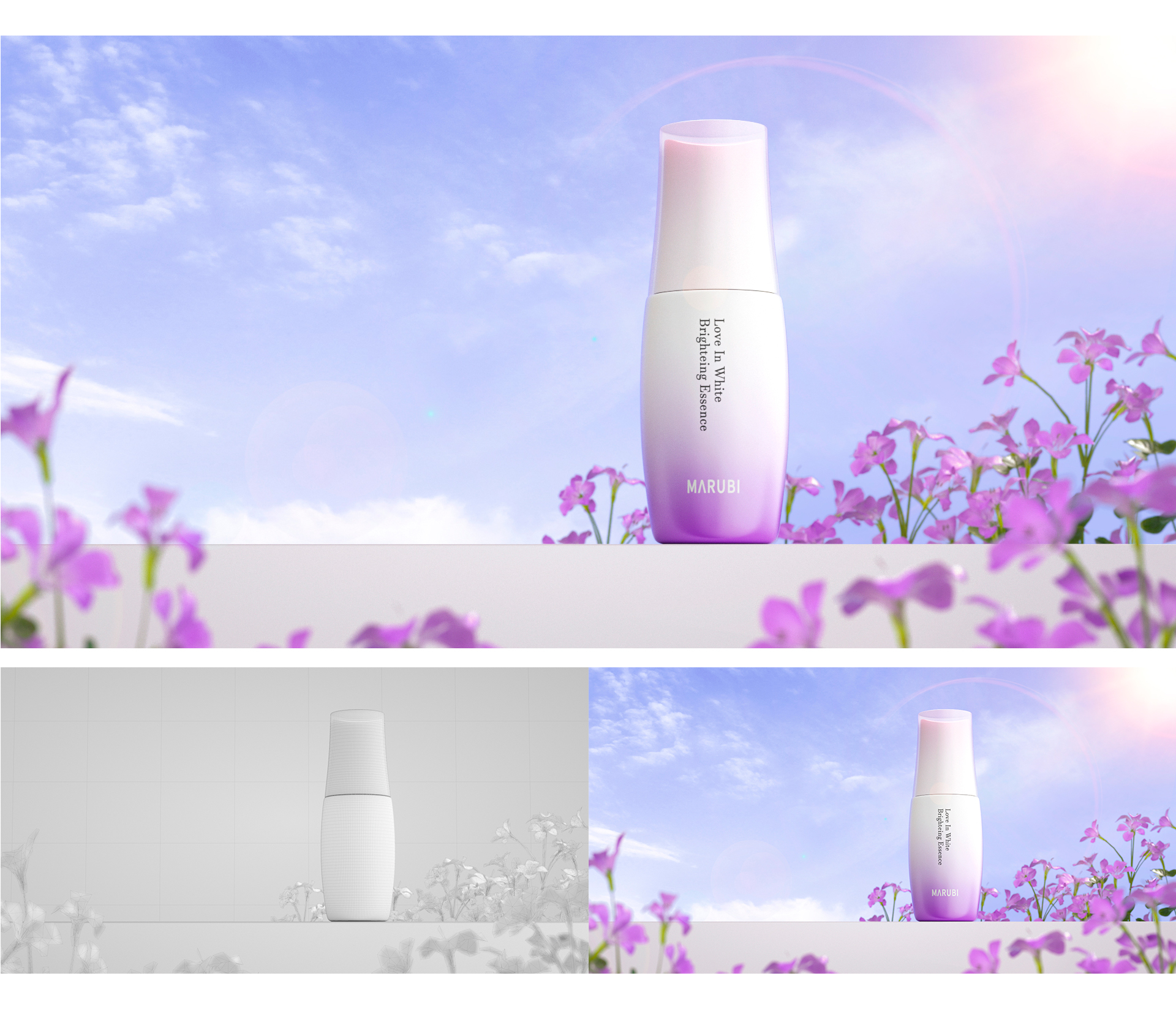 Beauty makeup，Modeling and rendering，Product modeling and rendering，c4d，oc，