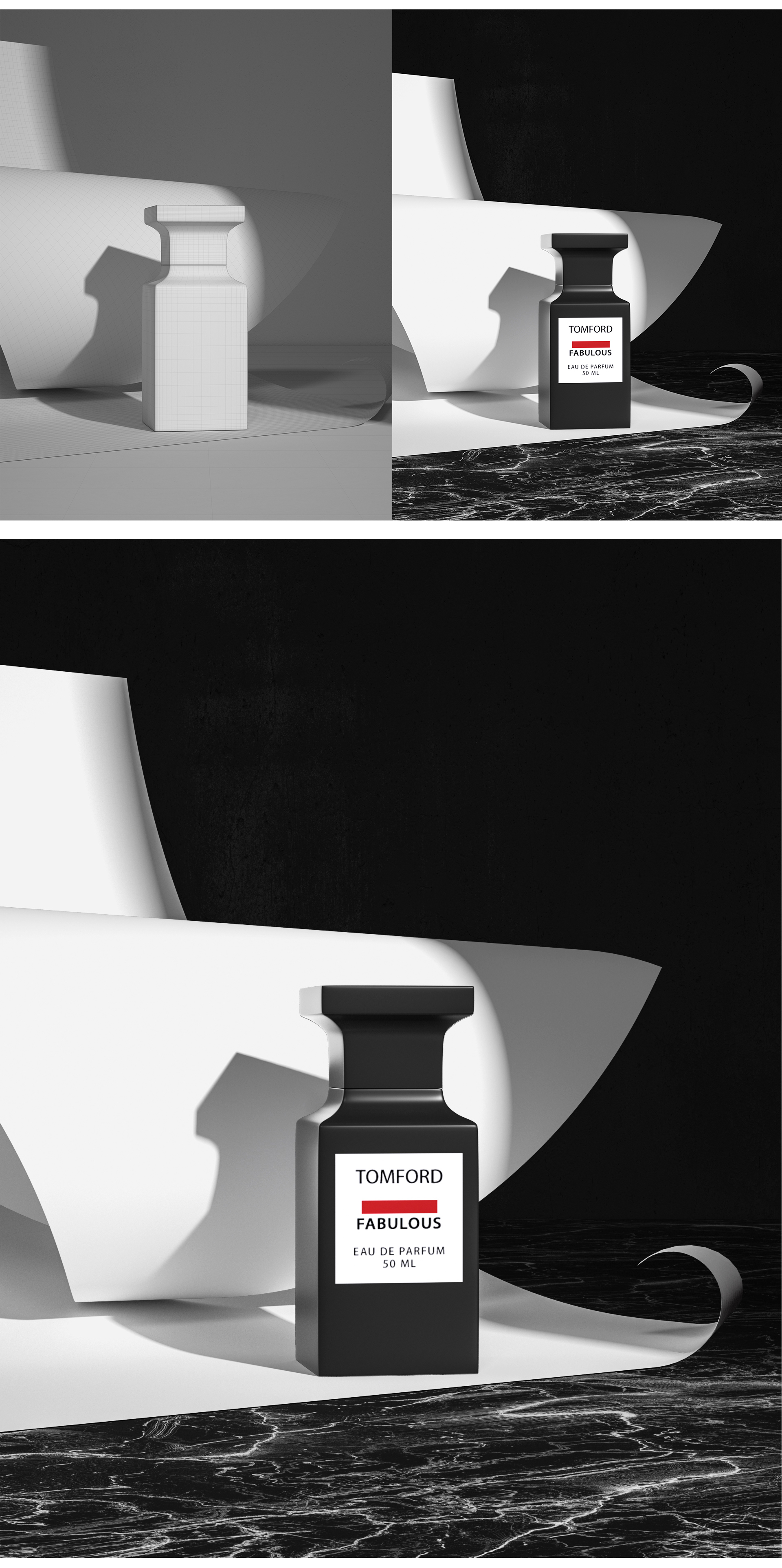 Beauty makeup，Modeling and rendering，Product modeling and rendering，c4d，oc，