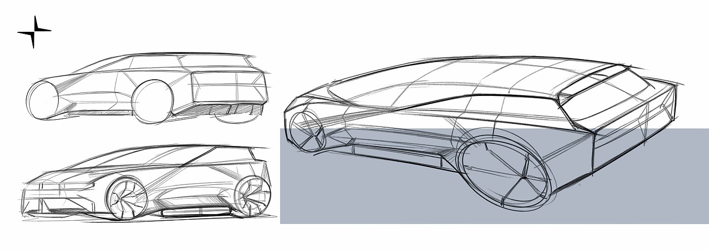 vehicle，concept，polestar，Automobile design，hatchback ，