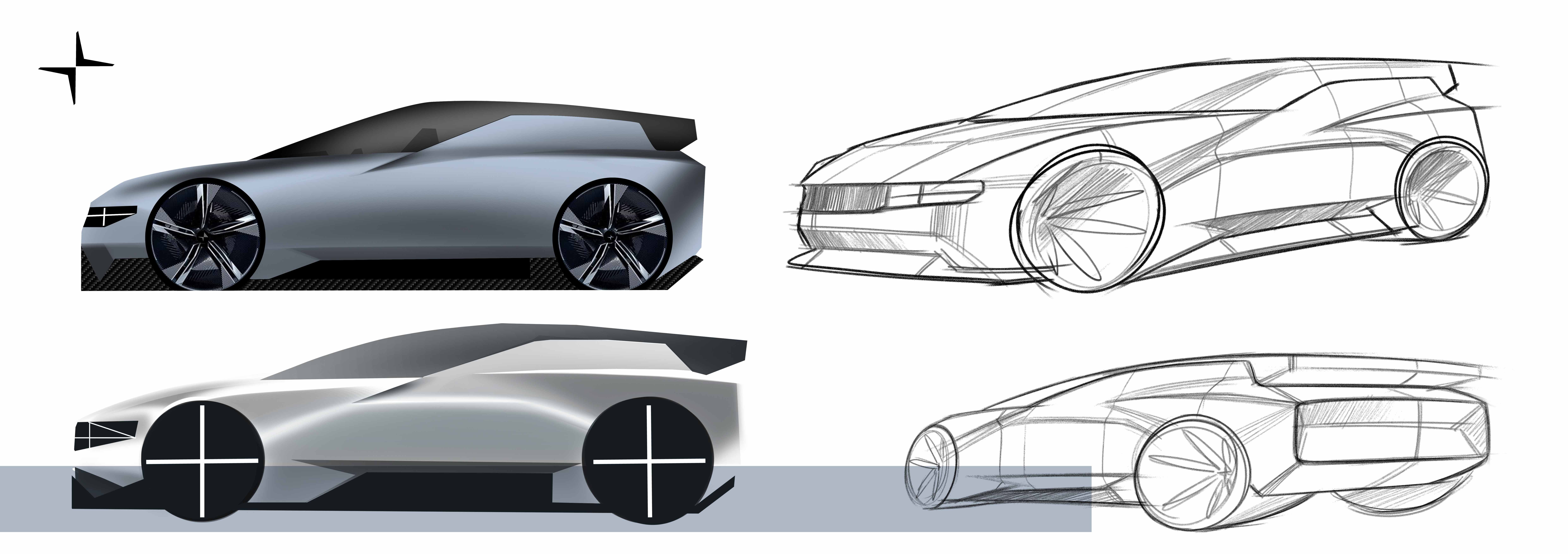 vehicle，concept，polestar，Automobile design，hatchback ，