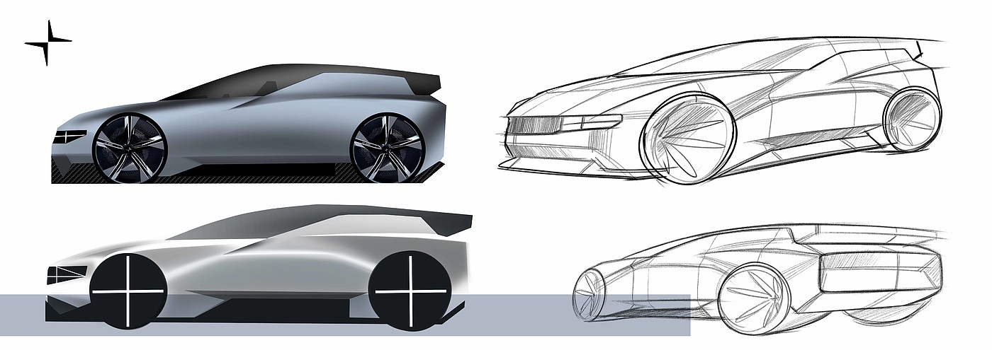 vehicle，concept，polestar，Automobile design，hatchback ，