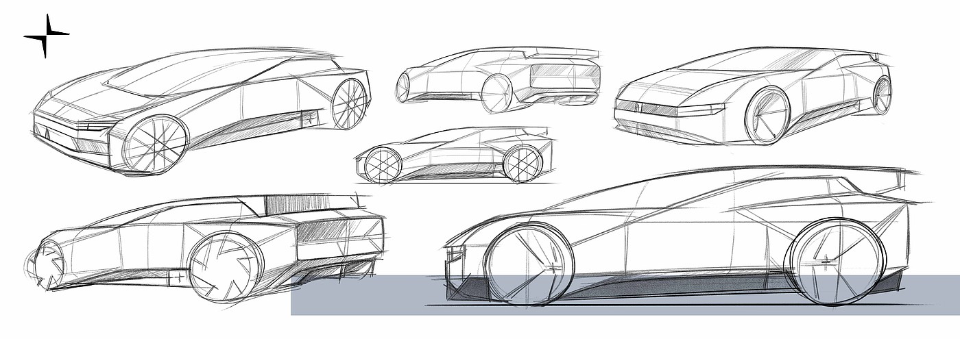 vehicle，concept，polestar，Automobile design，hatchback ，