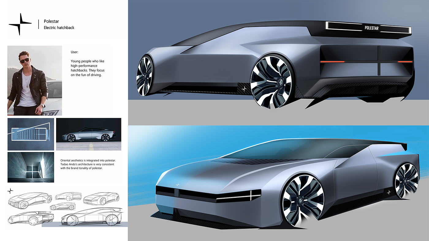 vehicle，concept，polestar，Automobile design，hatchback ，