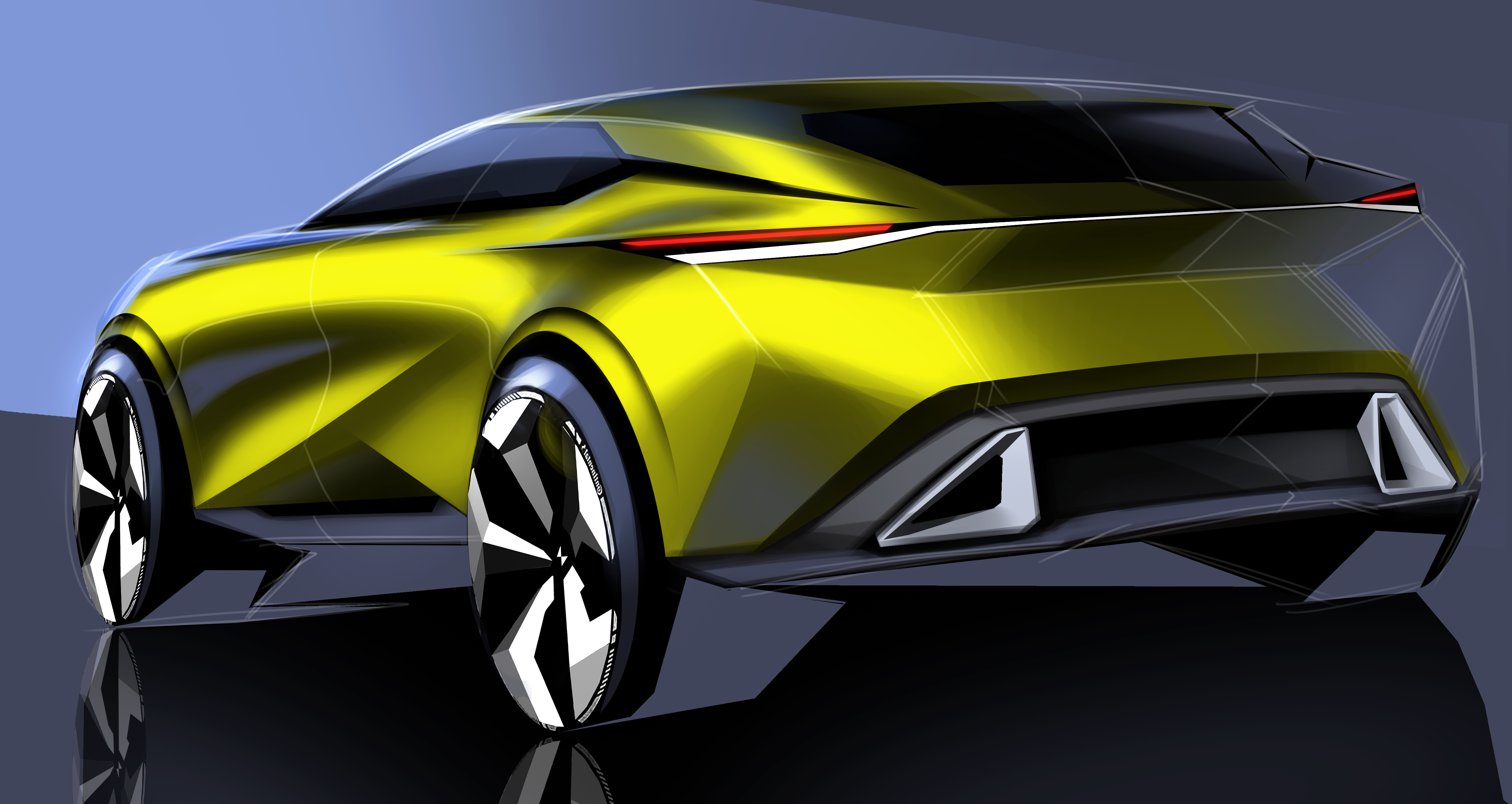 Automobile design，sketch，