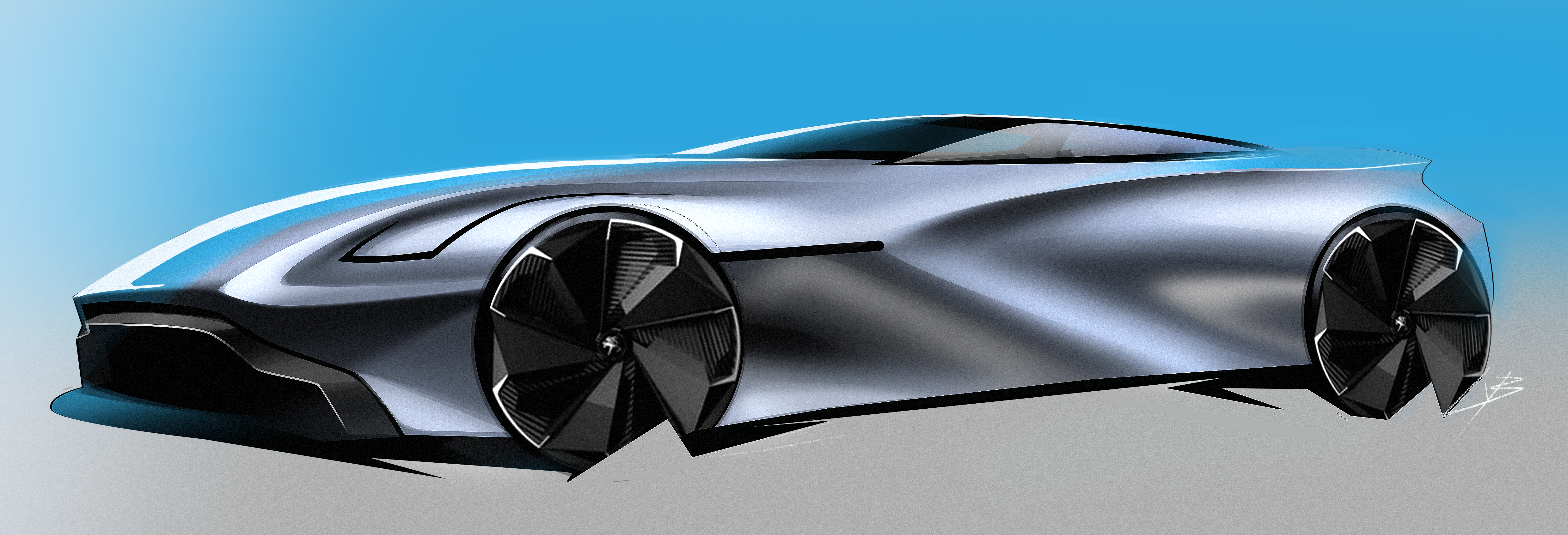 Automobile design，sketch，