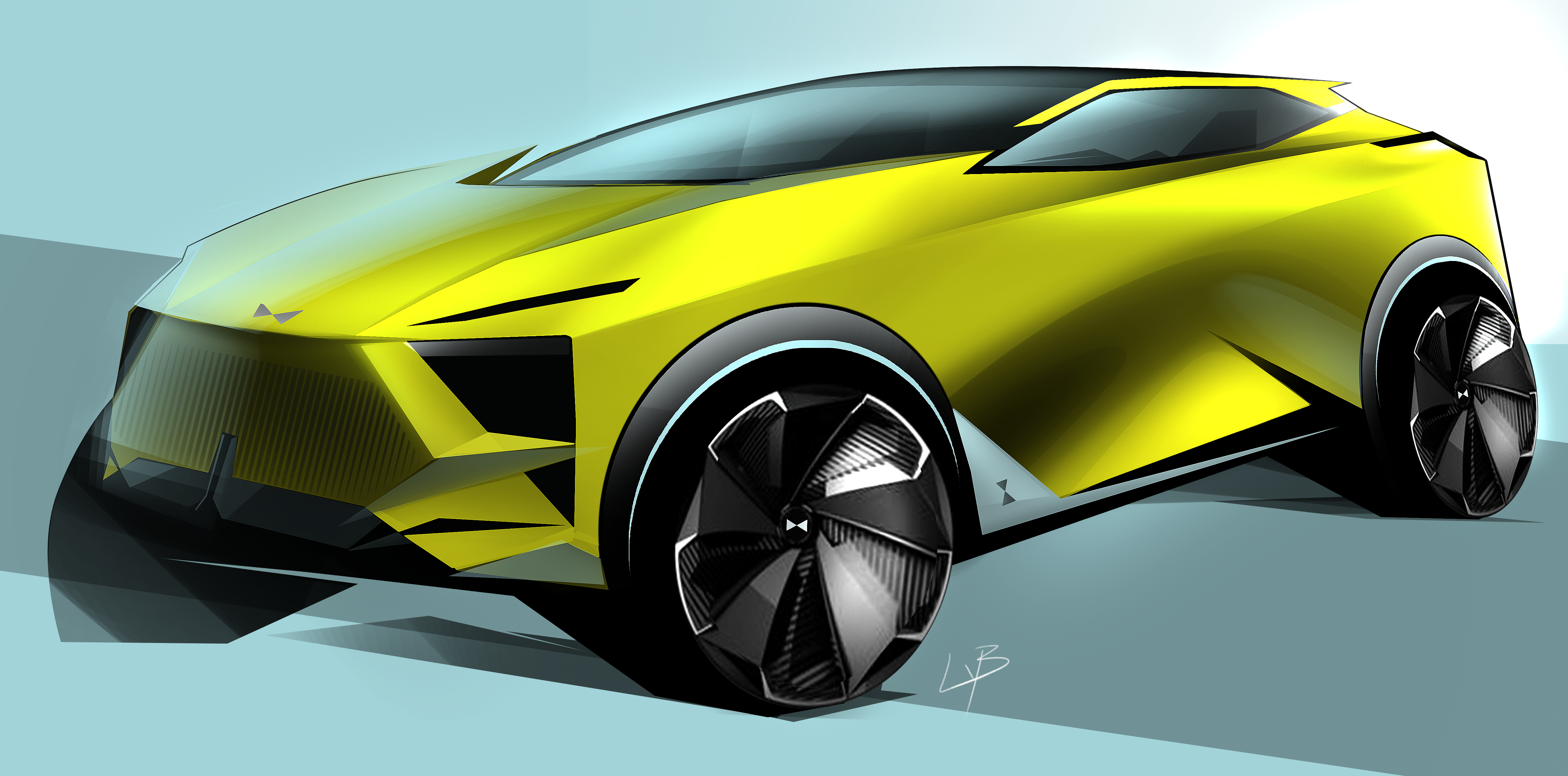 Automobile design，sketch，