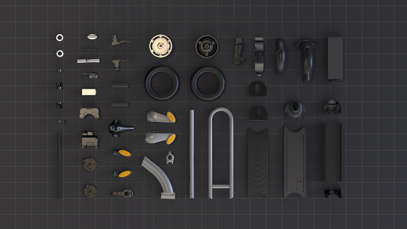 Scooter，Electric scooter，Scooter，Travel design，vehicle，product design，industrial design，Appearance design，