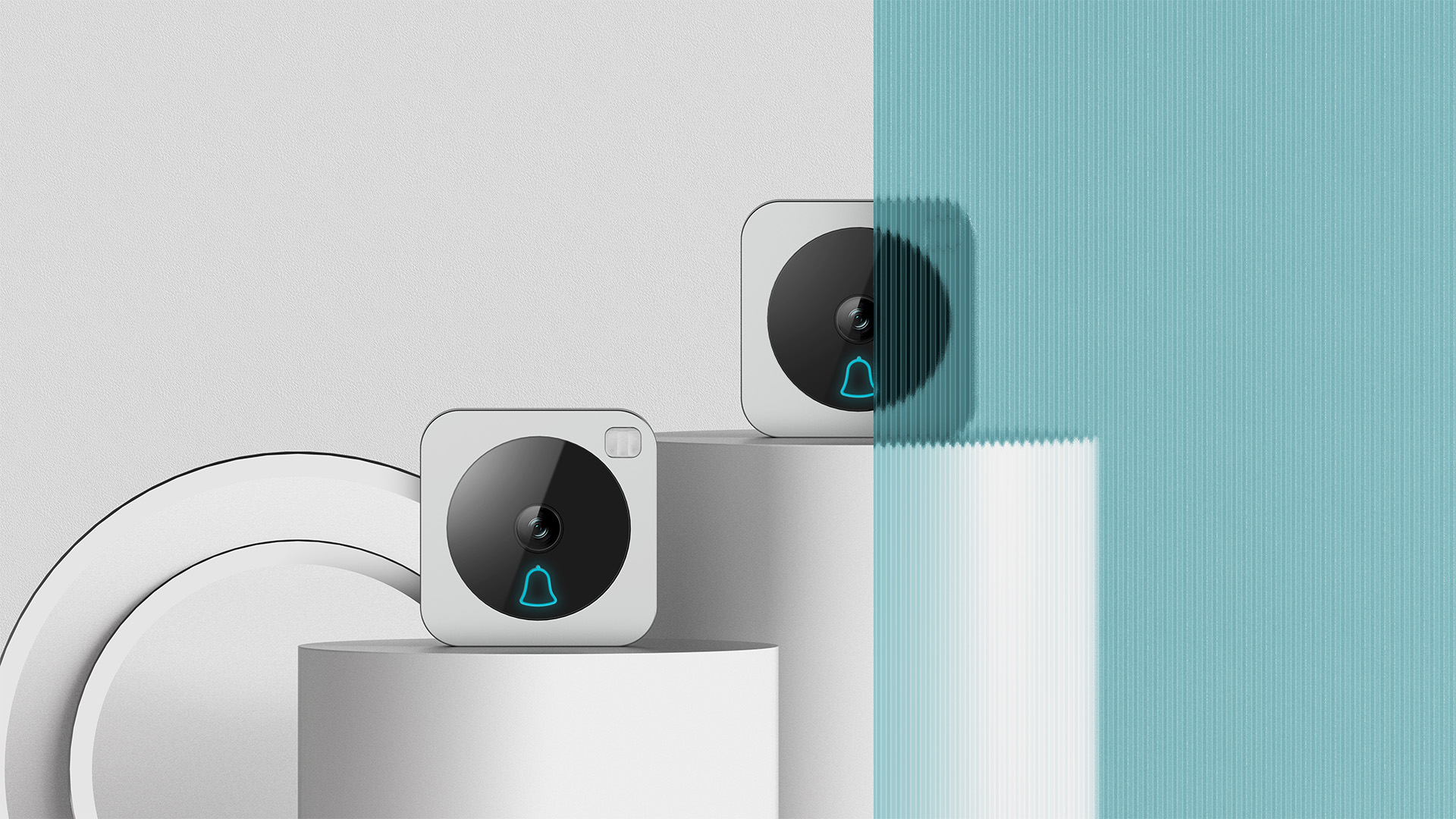 Intelligent doorbell，Smart cat eye，Smart home，Intelligent security，industrial design，Vertical space，product design，