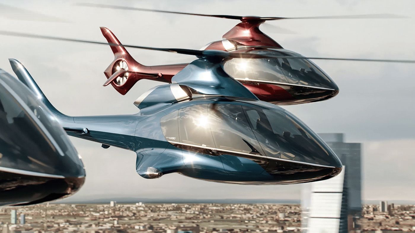 HILL - HX50，helicopter，Vehicle design，video，cgi，