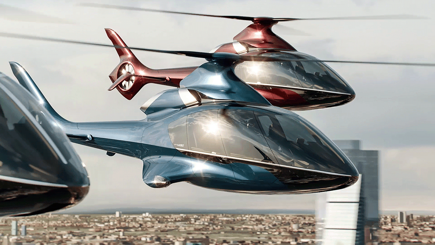 HILL - HX50，直升机，交通工具设计，视频，cgi，