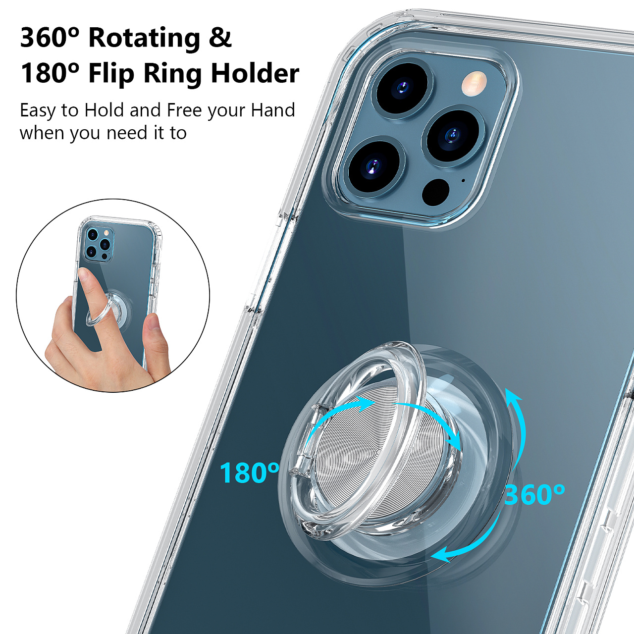 Amazon iPhone 12 transparent case，