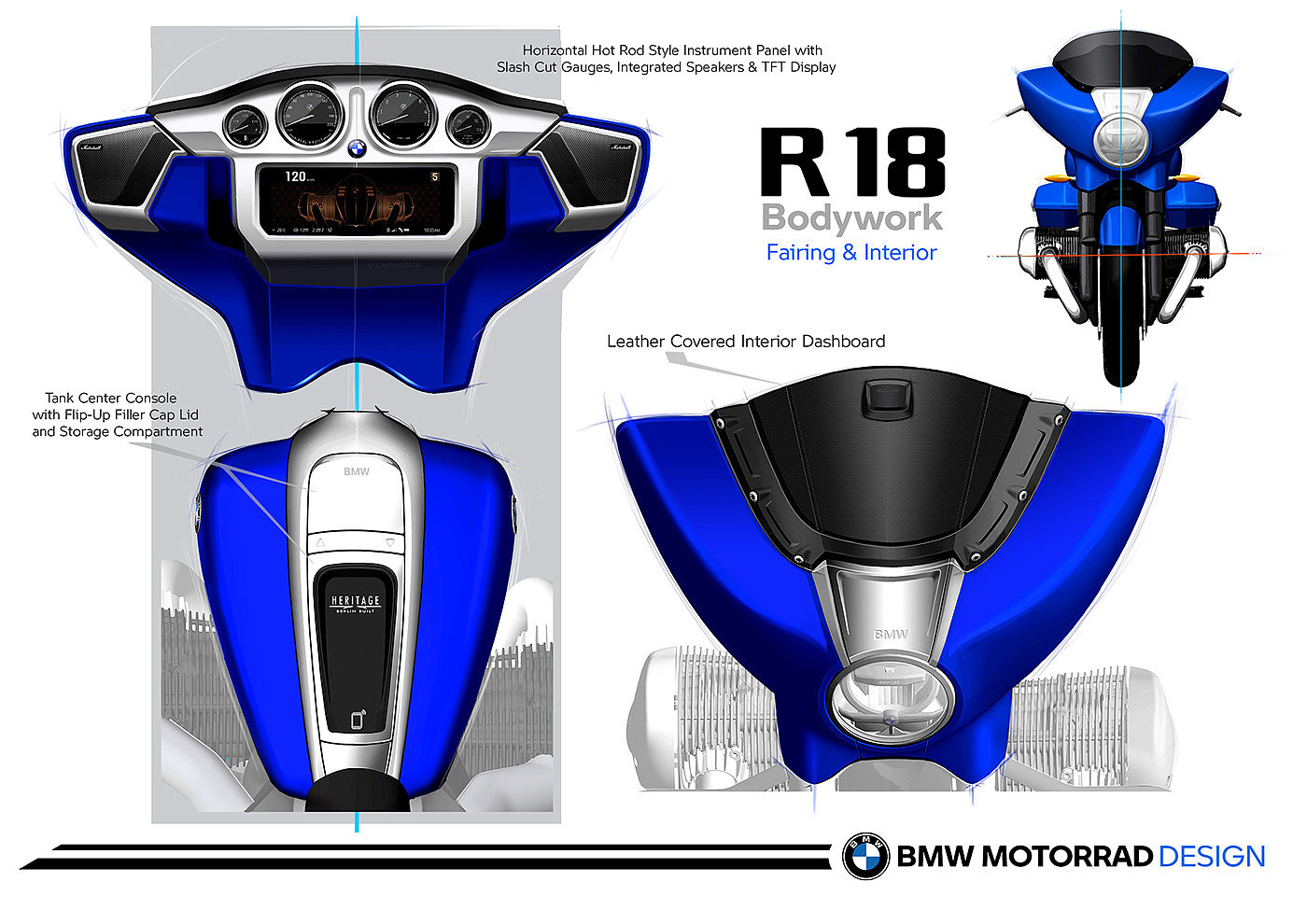 Extreme speed driving，BMW R18，motorcycle，