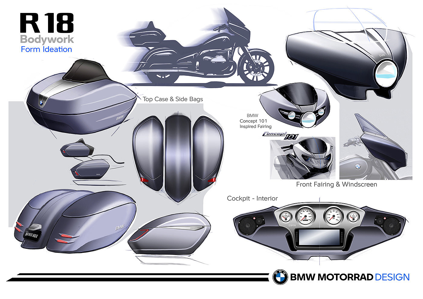 Extreme speed driving，BMW R18，motorcycle，