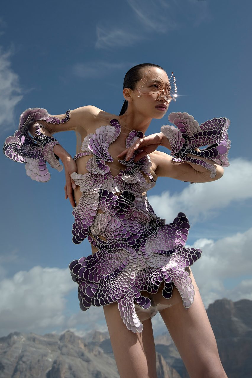 Earthrise 系列，活的有机体，Iris van Herpen，服装，环保创意，