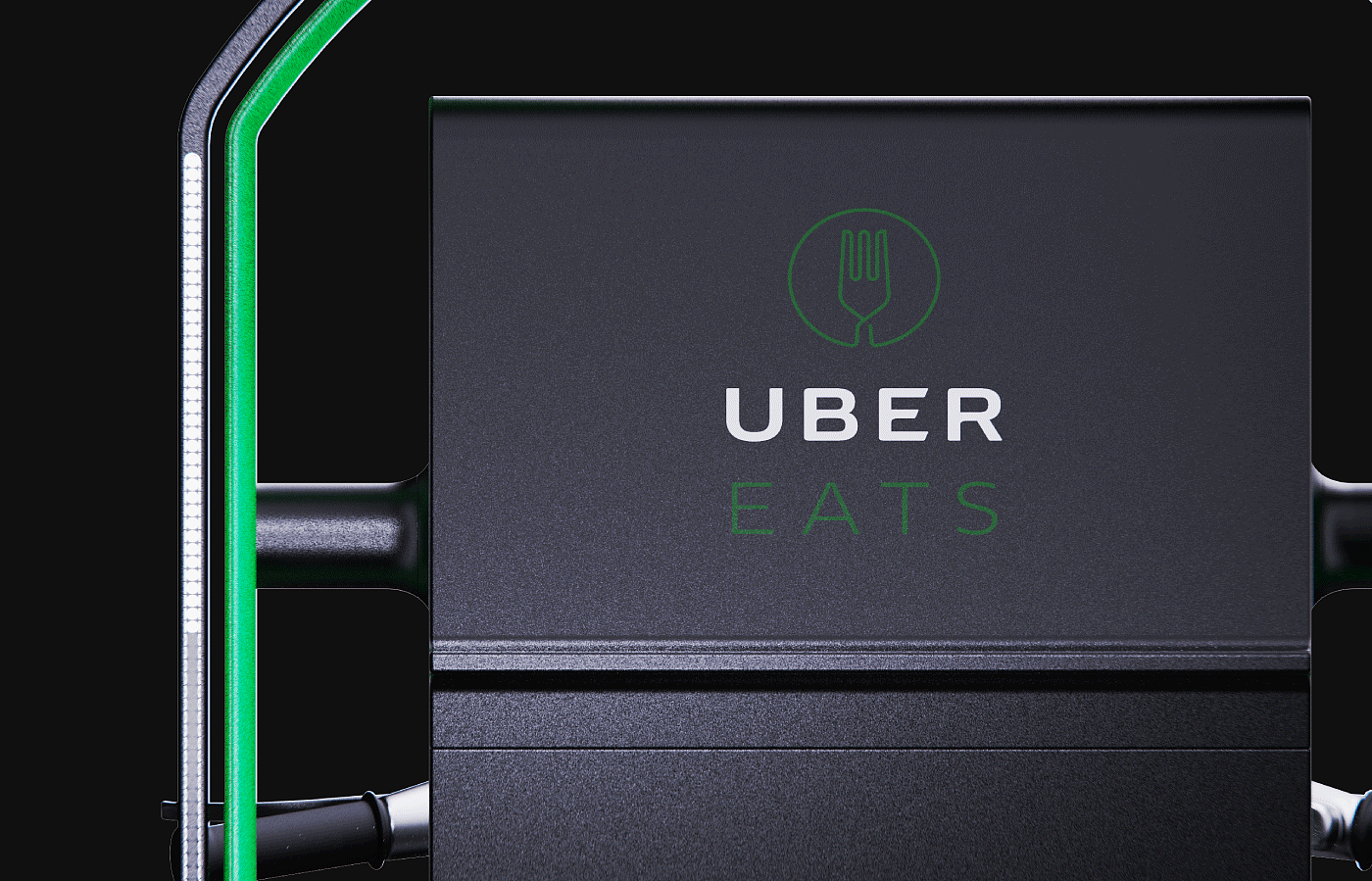 Uber Eats，订购食物，送货员，送货车，