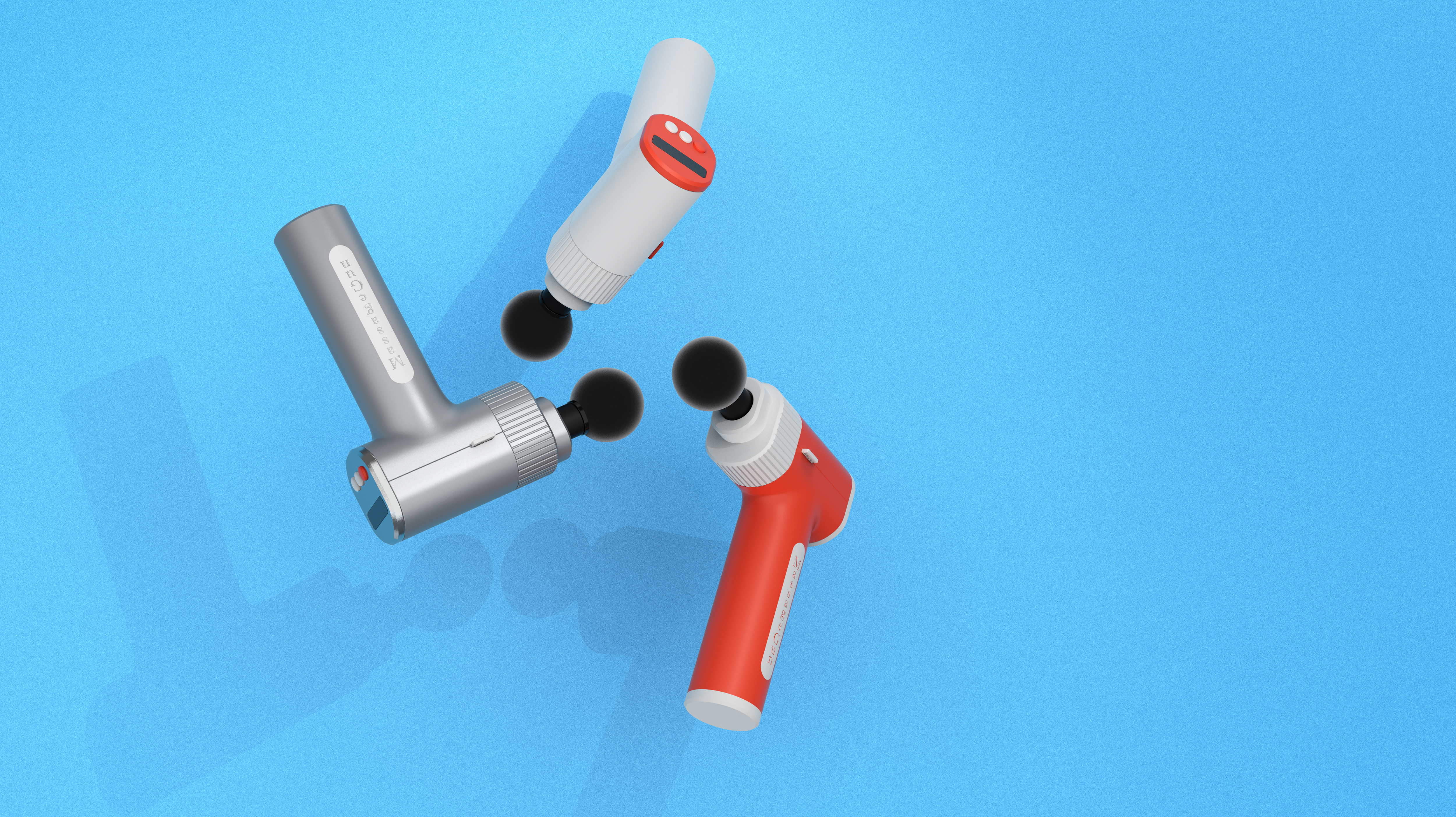 Fascia gun，One shot design，yulo，motion，Simplicity，yibodesign，