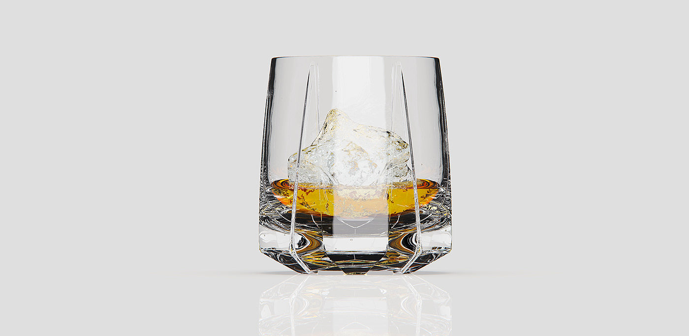 Whiskey glass，island，crystal，