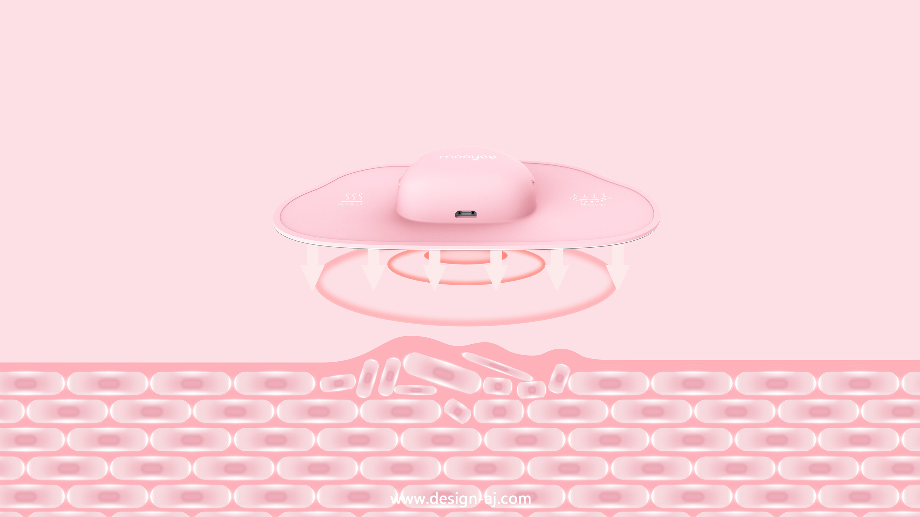 Aijia industrial design，Beauty products，Appearance design，product design，Shenzhen industrial design company，Female products，Massager，Personal care，