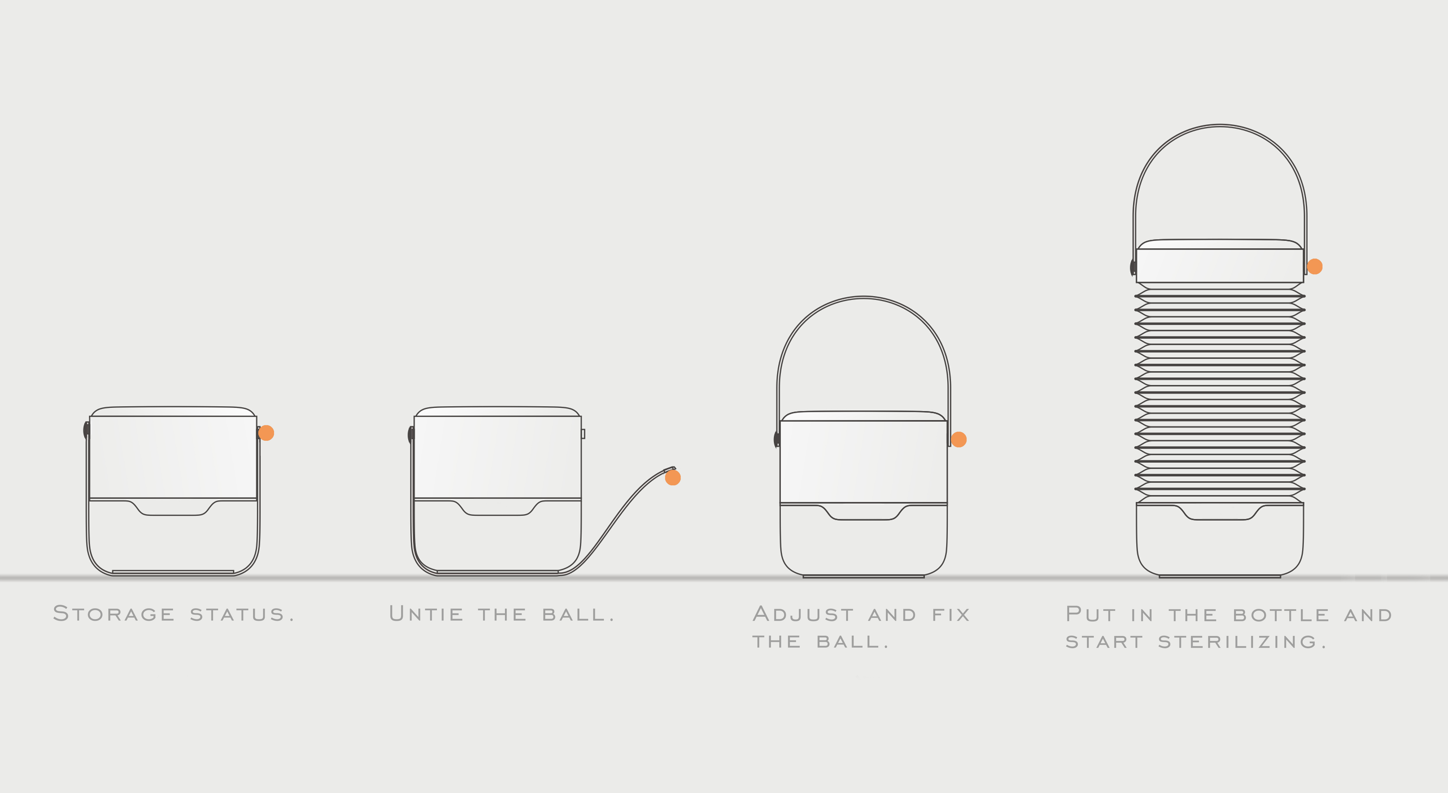 Spade design，Bottle disinfection，