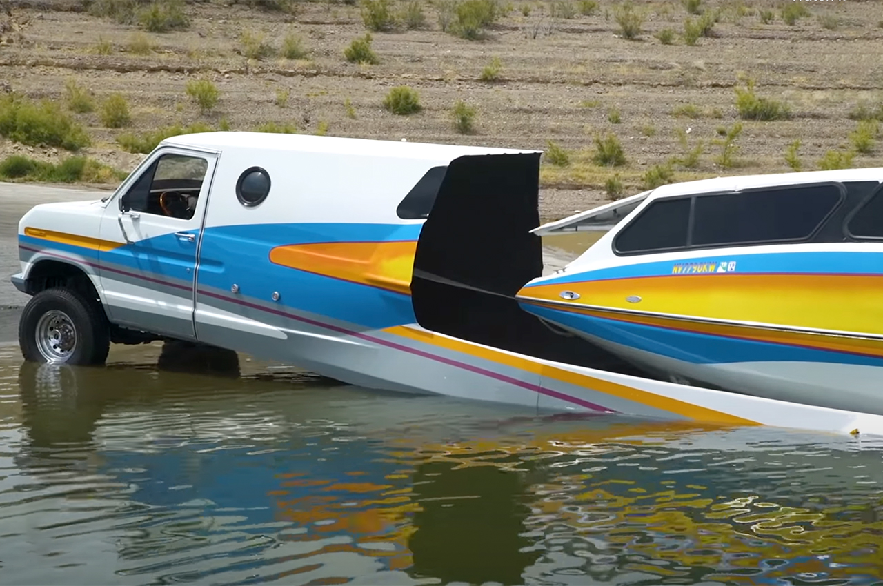 1980s，camping，Boaterhome，amphibious，