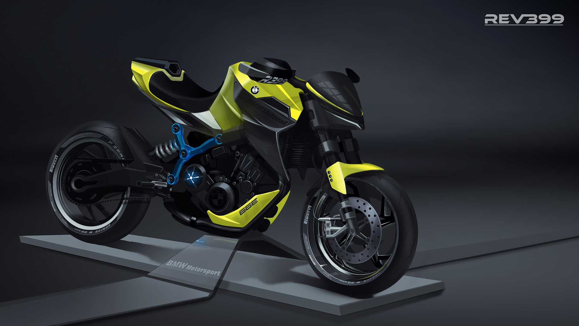 Hand drawn，motorcycle，Student works，