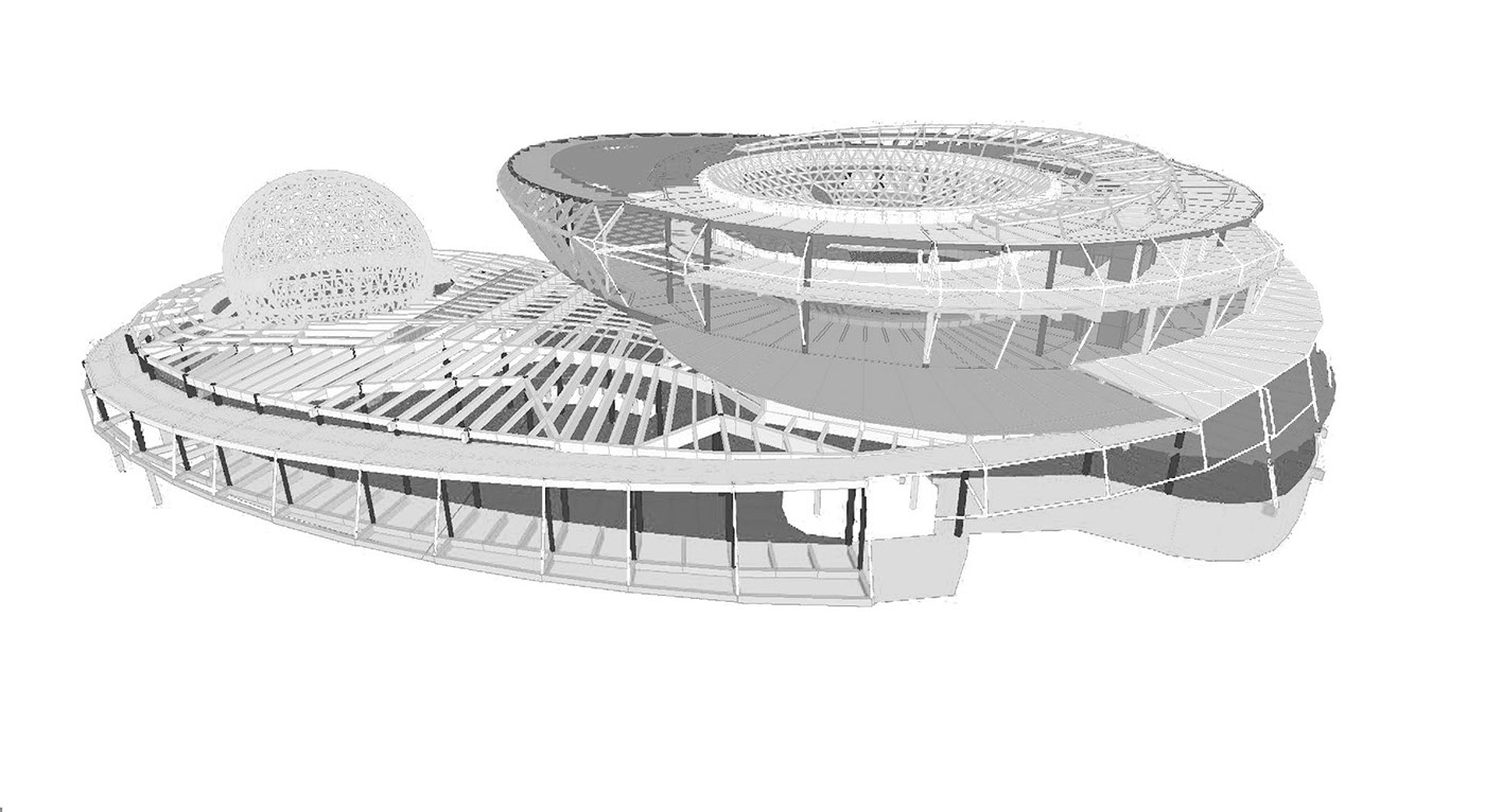 starry sky，planetarium，China，Shanghai，Architectural design，space exploration ，