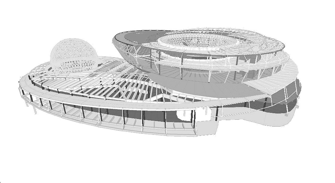 starry sky，planetarium，China，Shanghai，Architectural design，space exploration ，