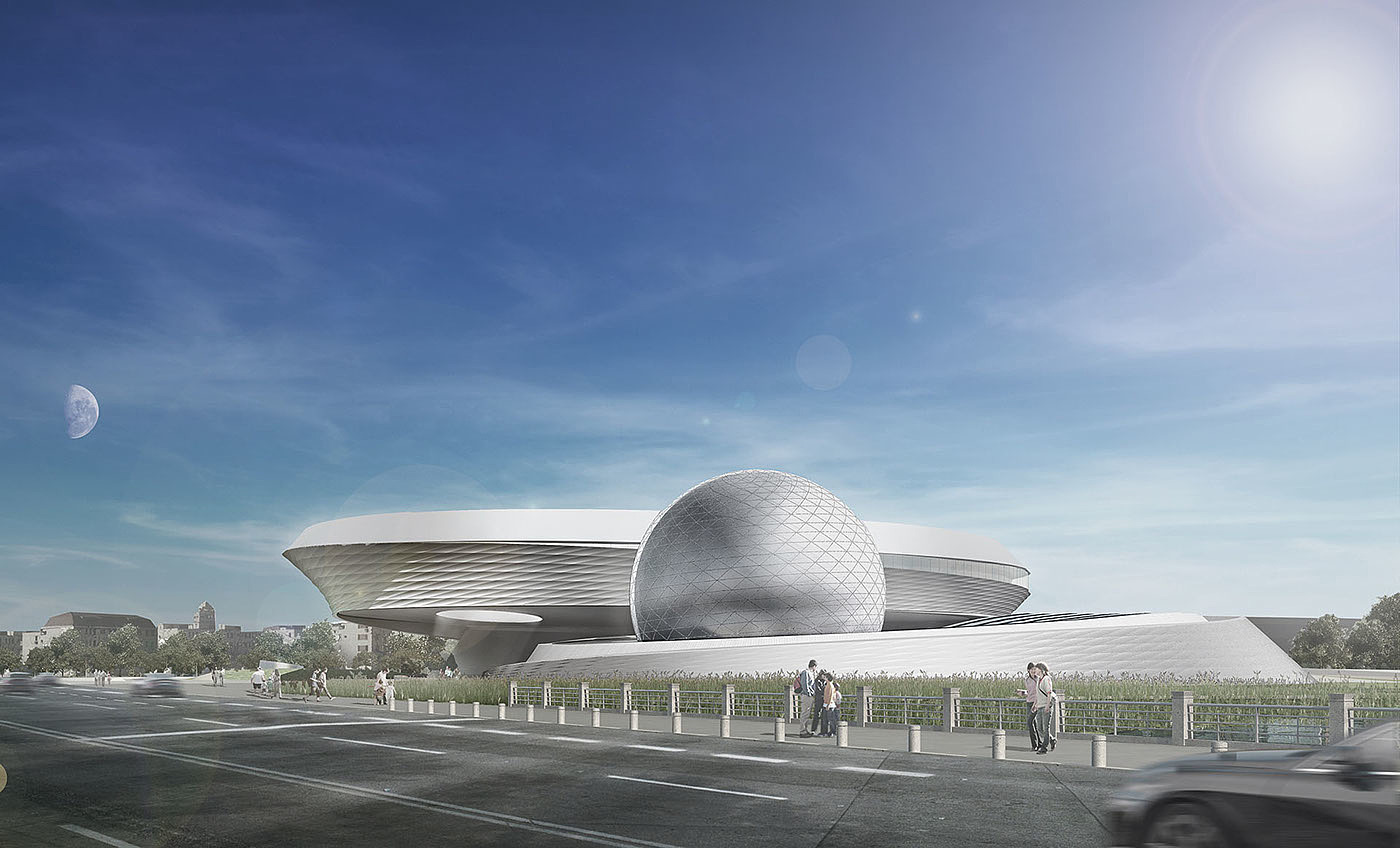 starry sky，planetarium，China，Shanghai，Architectural design，space exploration ，